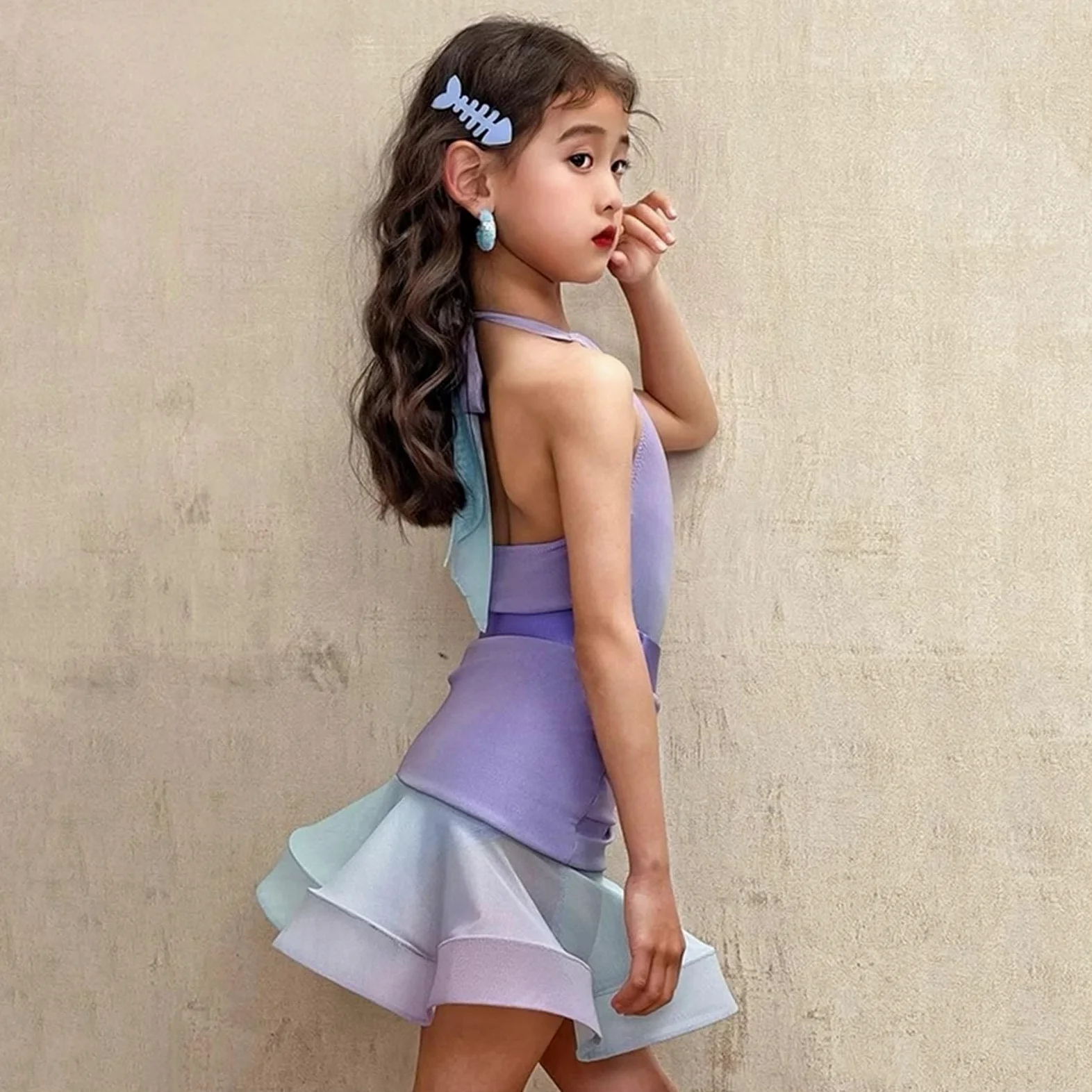 Reglamento de competición rendimiento traje entrenamiento baile latino for niñas Vestido Ropa adecuada para patinaje latino y artístico