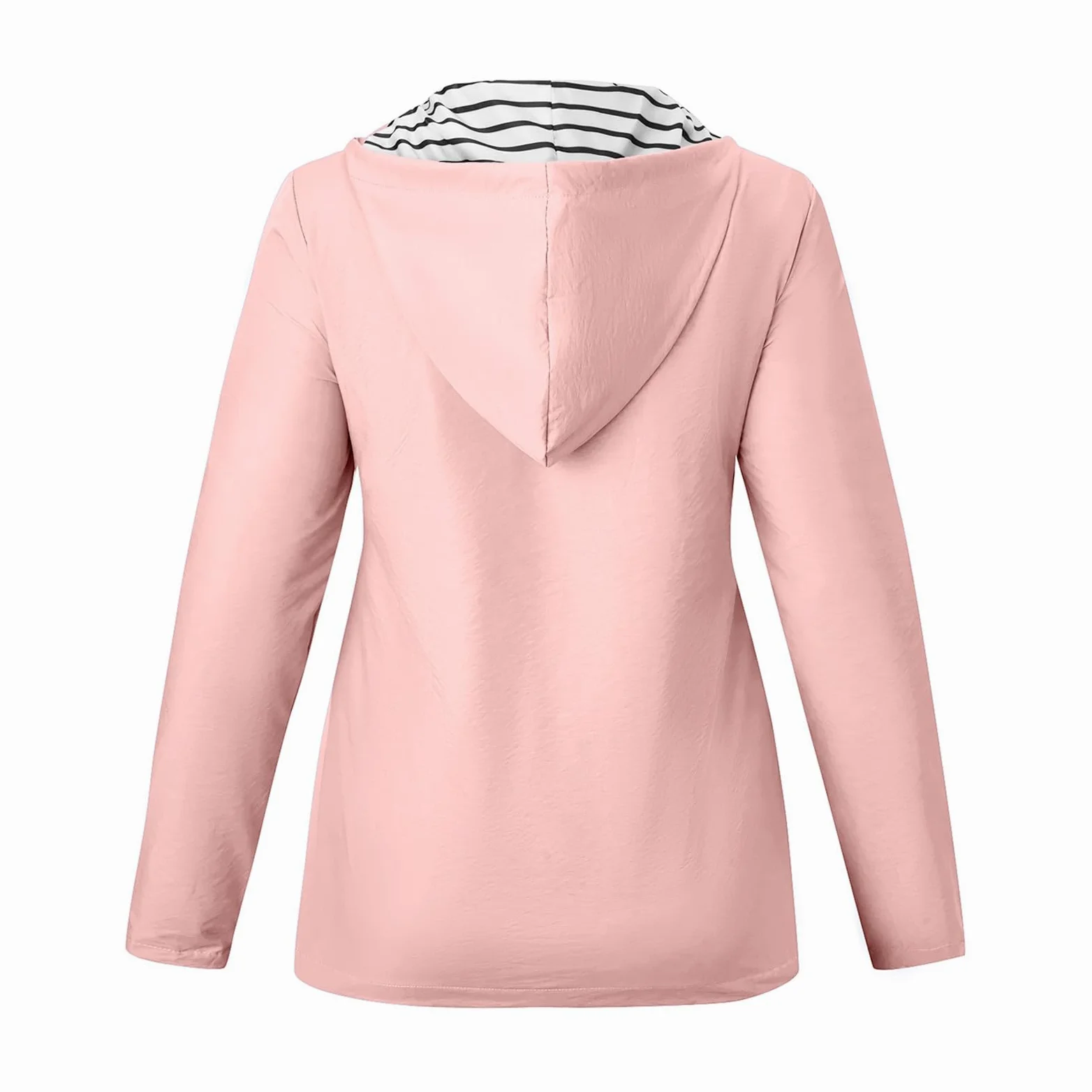 Genérico Chaqueta De Mujer-Chaqueta Impermeable Para Mujer Con Capucha Ligera De Manga Larga Cortavientos Con Cremallera CordóN Y Bolsillos