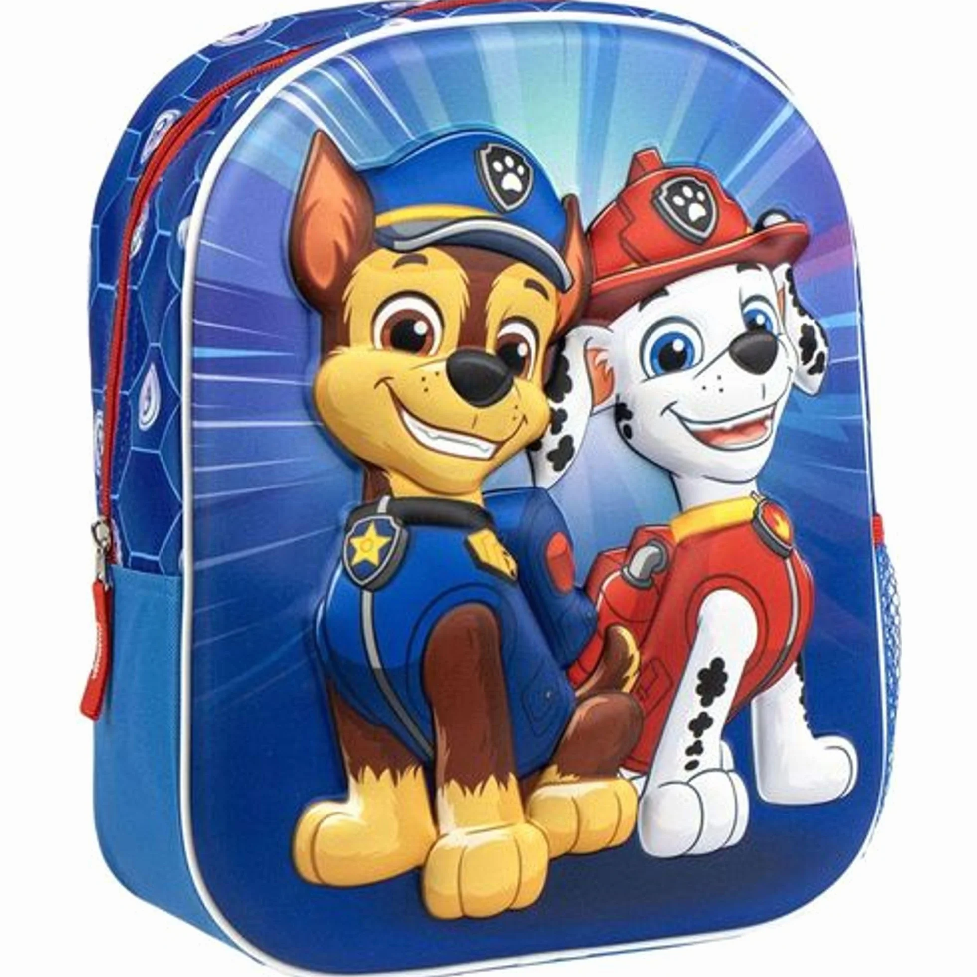 Patrulla Canina Mochila Infantil con Diseño 3D de Chase y Marshall - Mochila Escolar para Niños Fans de Paw Patrol Ideal para Guardería y Viajes