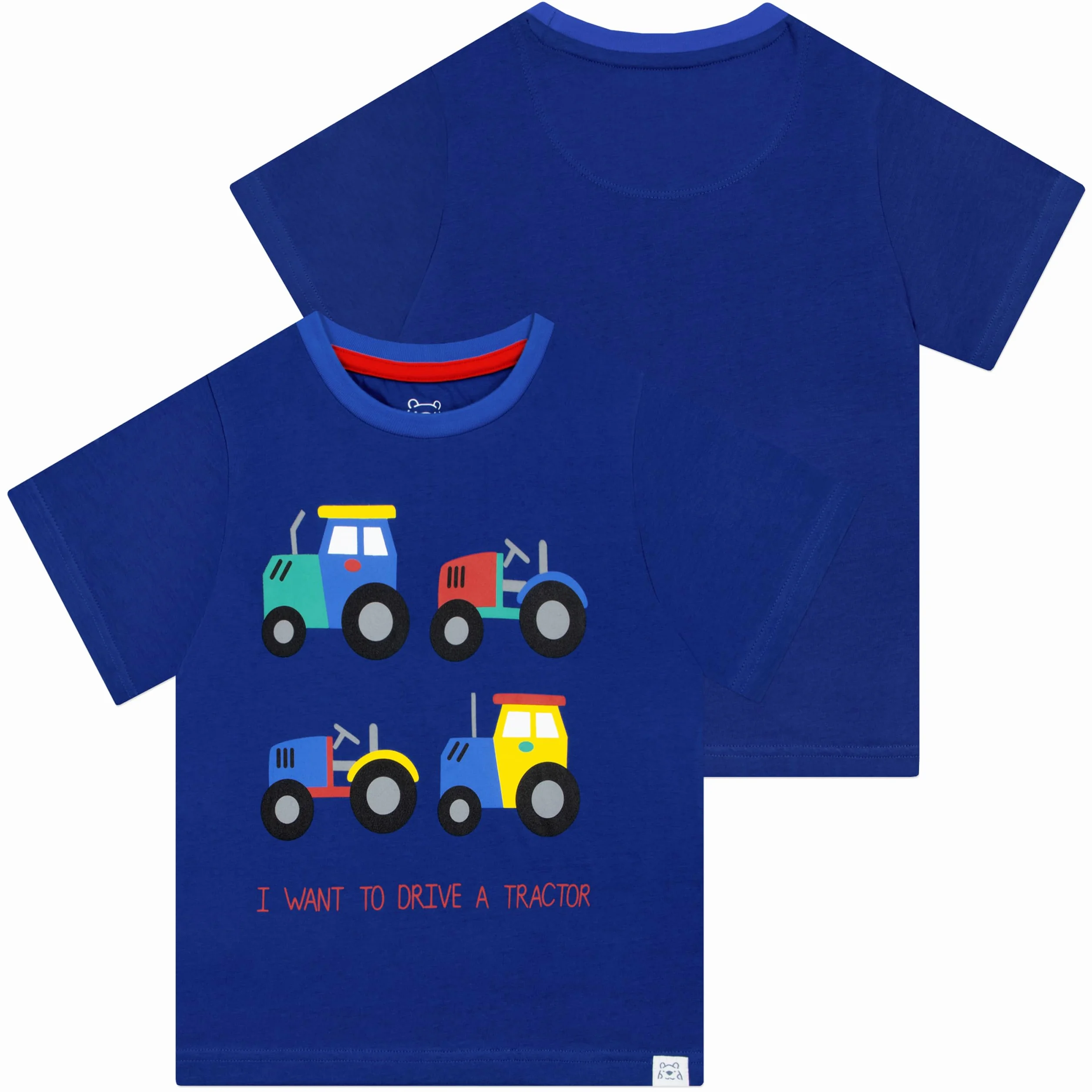Harry Bear Pijama Corta Tractores para niños