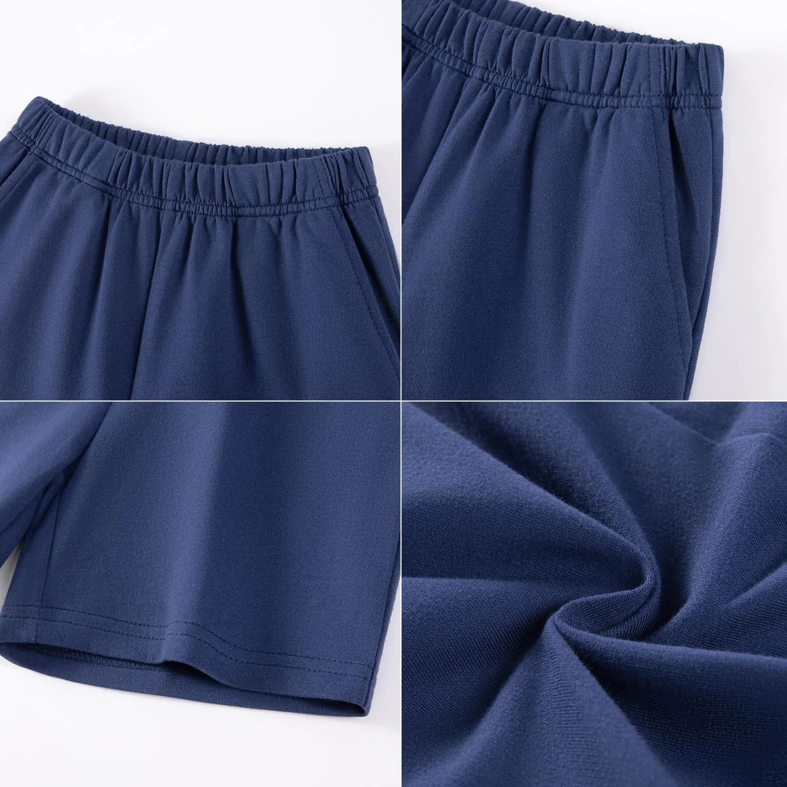 Pantalones Cortos Niño Algodón Cintura Elástica 2 Bolsillos Pack de 3