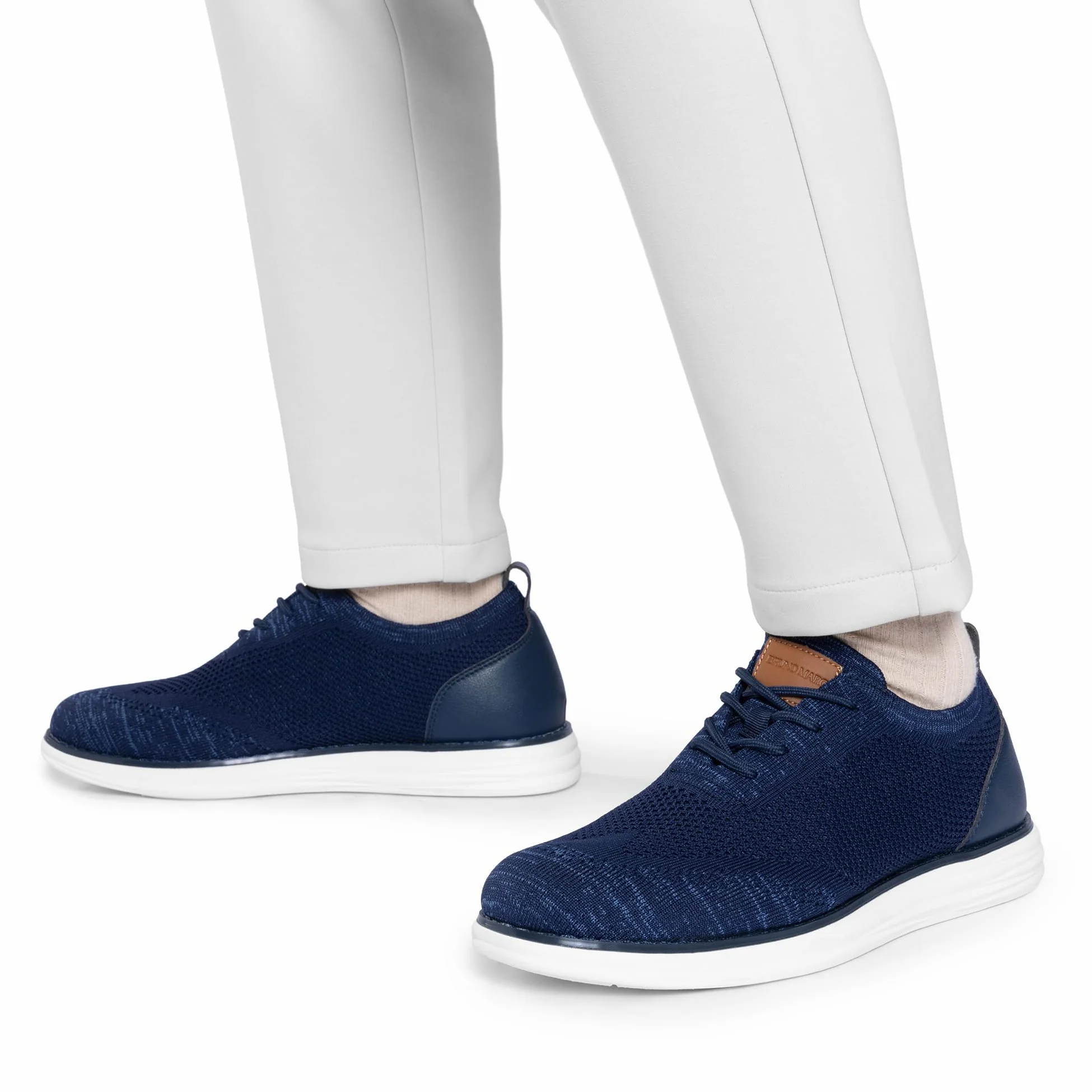 Bruno Marc Zapatos de Cordones Transpirables Zapatillas de Vestir Oxfords Clásico Formales Derby para Hombre Verano Casuales,Size 47,Azul Claro,GRAND-02