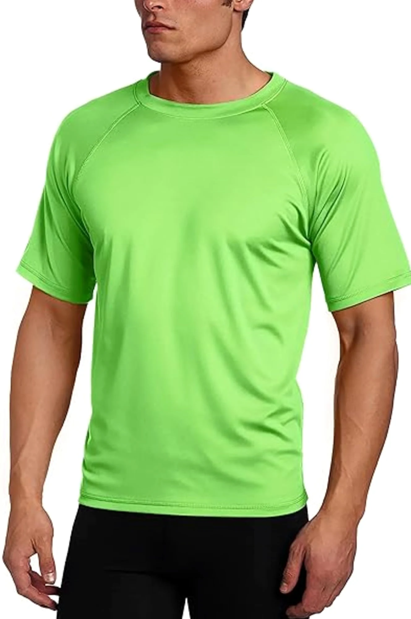 Kanu Surf Camiseta de natación para Hombre con Mangas Cortas, UPF 50+, Tela de Secado rápido