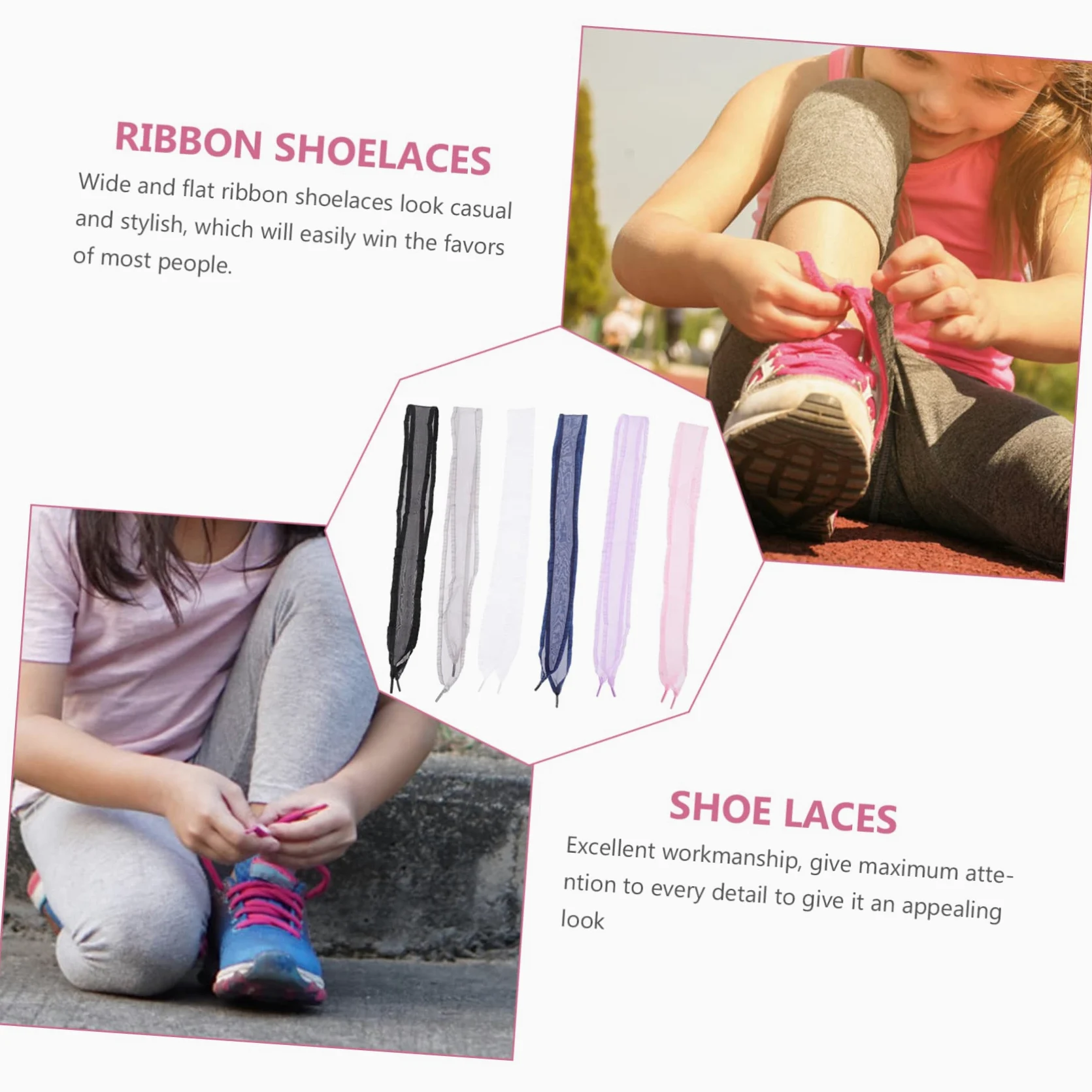18pares Cordones De Chiffon Anchos Para Zapatillas Paquete De Profundo Lazos Decorativos Para Mujeres y Niñas