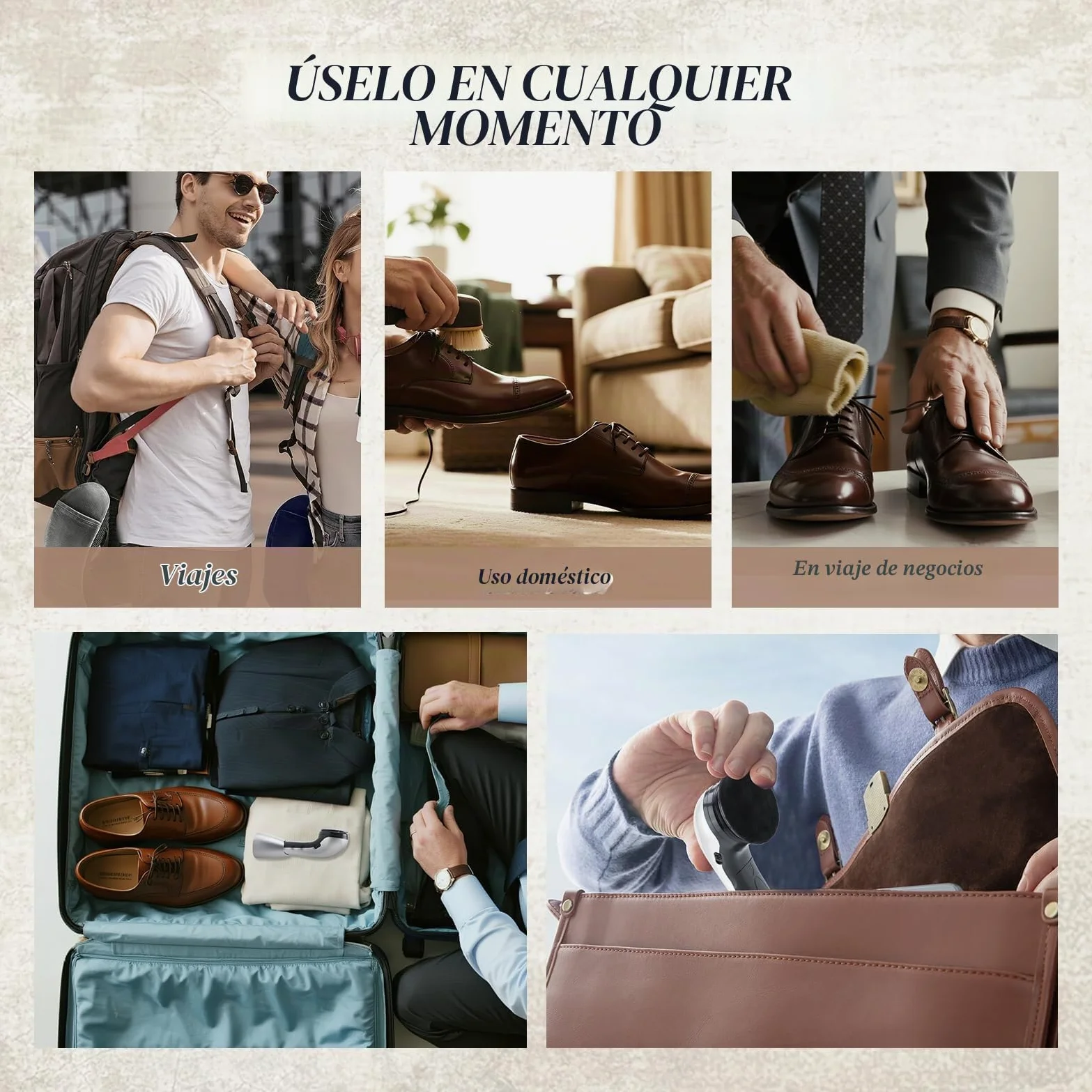 Cepillo Eléctrico con 5 Cepillos para Zapatos Pulidor de Zapatos Cepillo de Limpieza Kit Mini Pulidora Eléctrica Portátil para Zapatos Bolsos Sofá Cuidado de Cuero