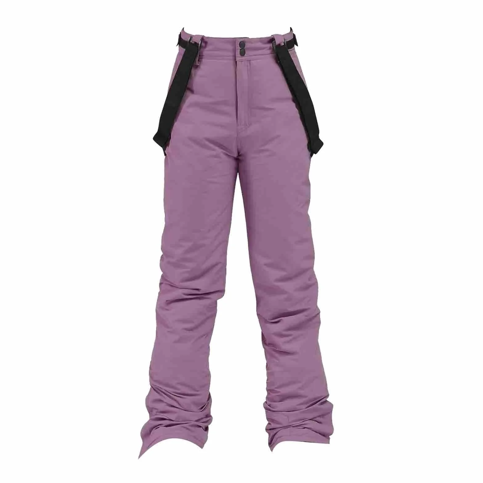 Pantalones de nieve para mujer con tirantes, pantalones de esquí con tirantes, pantalones térmicos, impermeables, pantalones de softshell, cálidos, para trekking, invierno, forrados, pantalones de