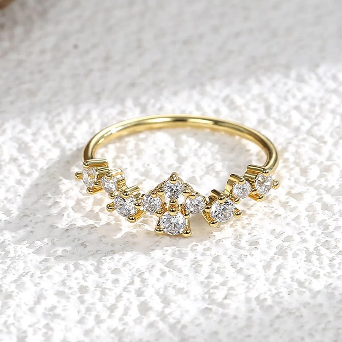 Anillos para mujer, bisutería Moissanite, anillo para mujer, oro 9 K, Au375/Au585/Au750, con moissanitas, talla 45 (14,3), clásico para tía día de la madre, personalizado