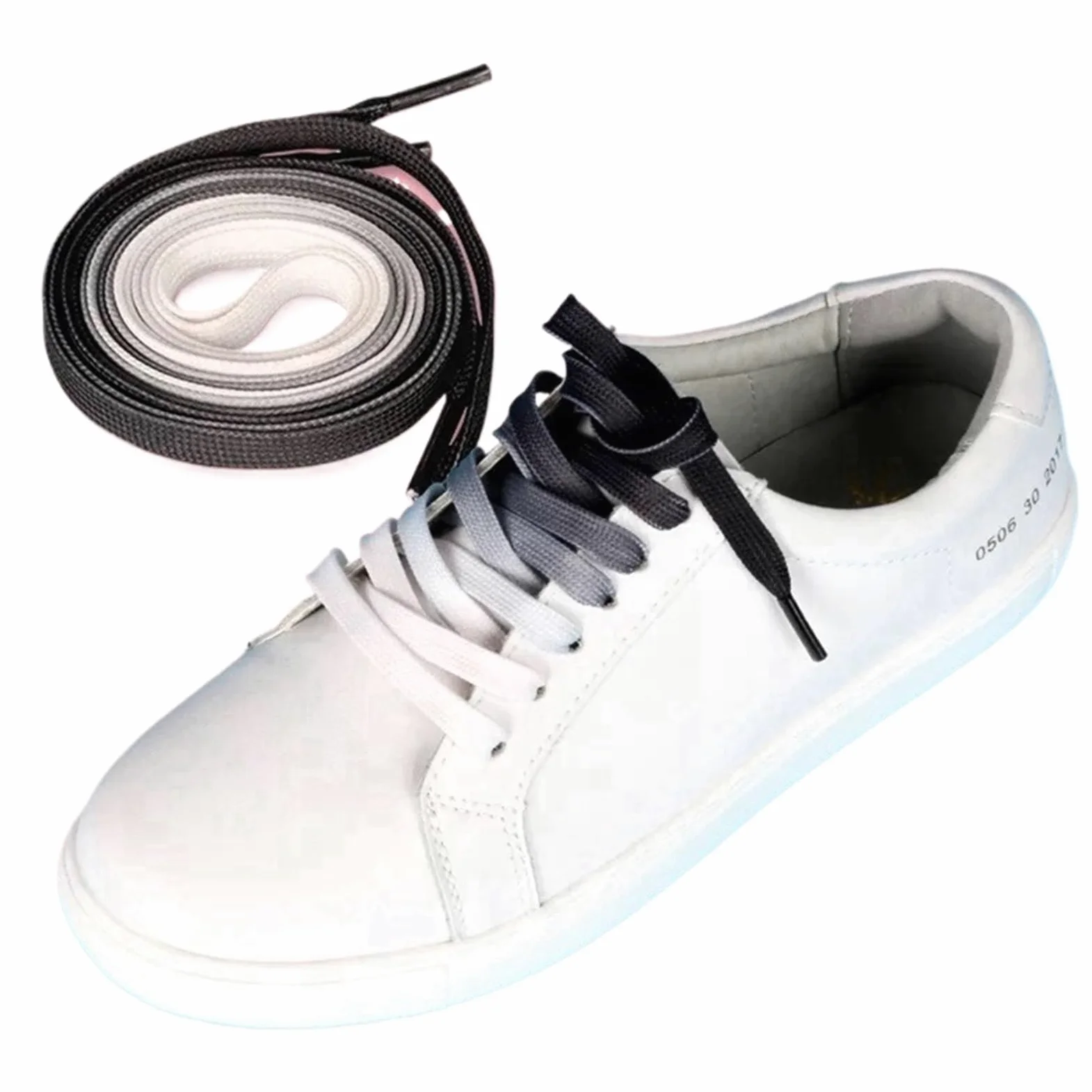 5 pares de cordones seda colores con degradado caramelo for botas camping y fiestas Para Zapatos Casuales