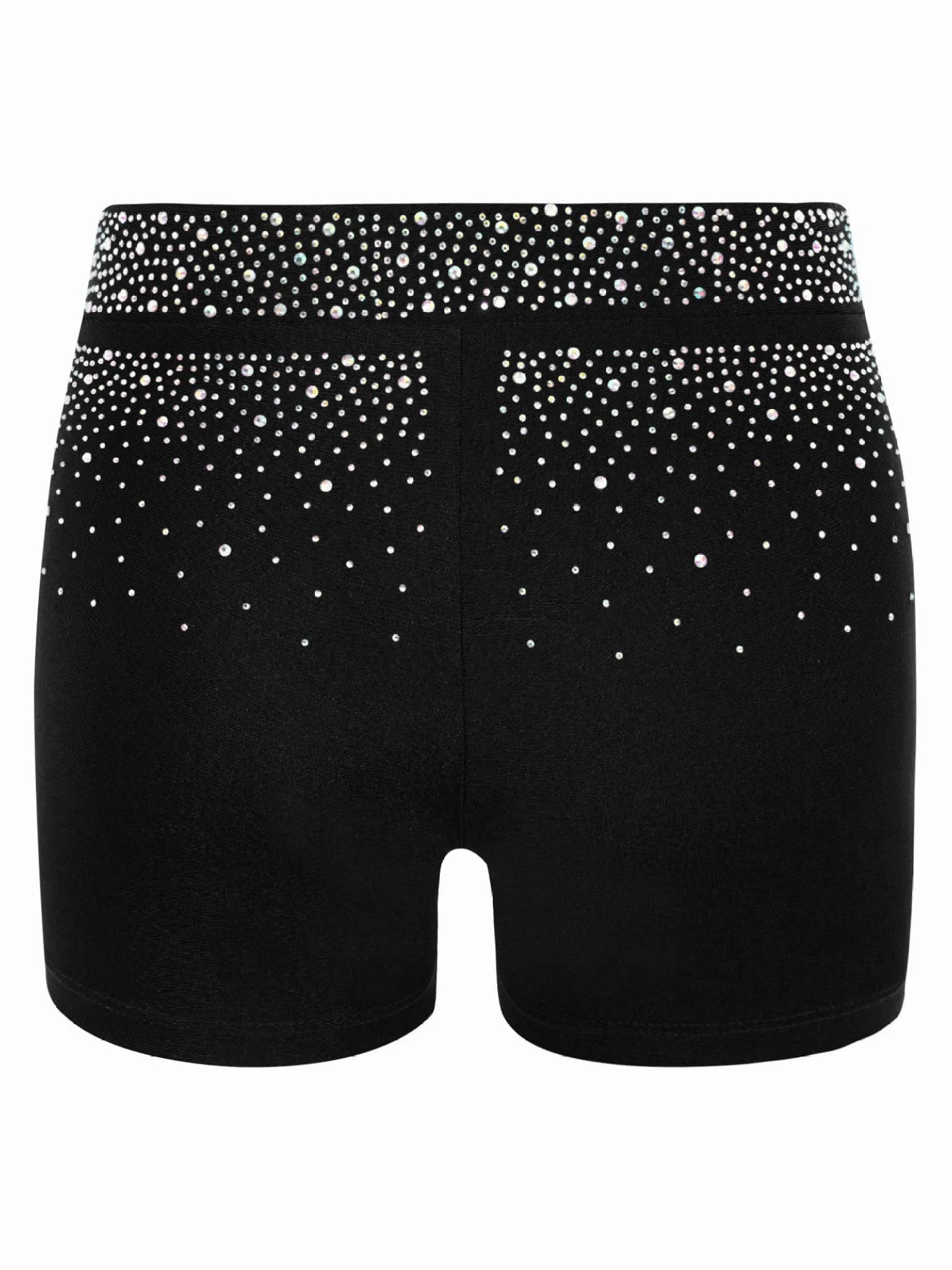 Pantalones cortos para niña con brillantes, pantalones cortos de gimnasia, pantalones cortos de deporte para niños, patinaje artístico, acrobacias, pantalones cortos, cintura elástica
