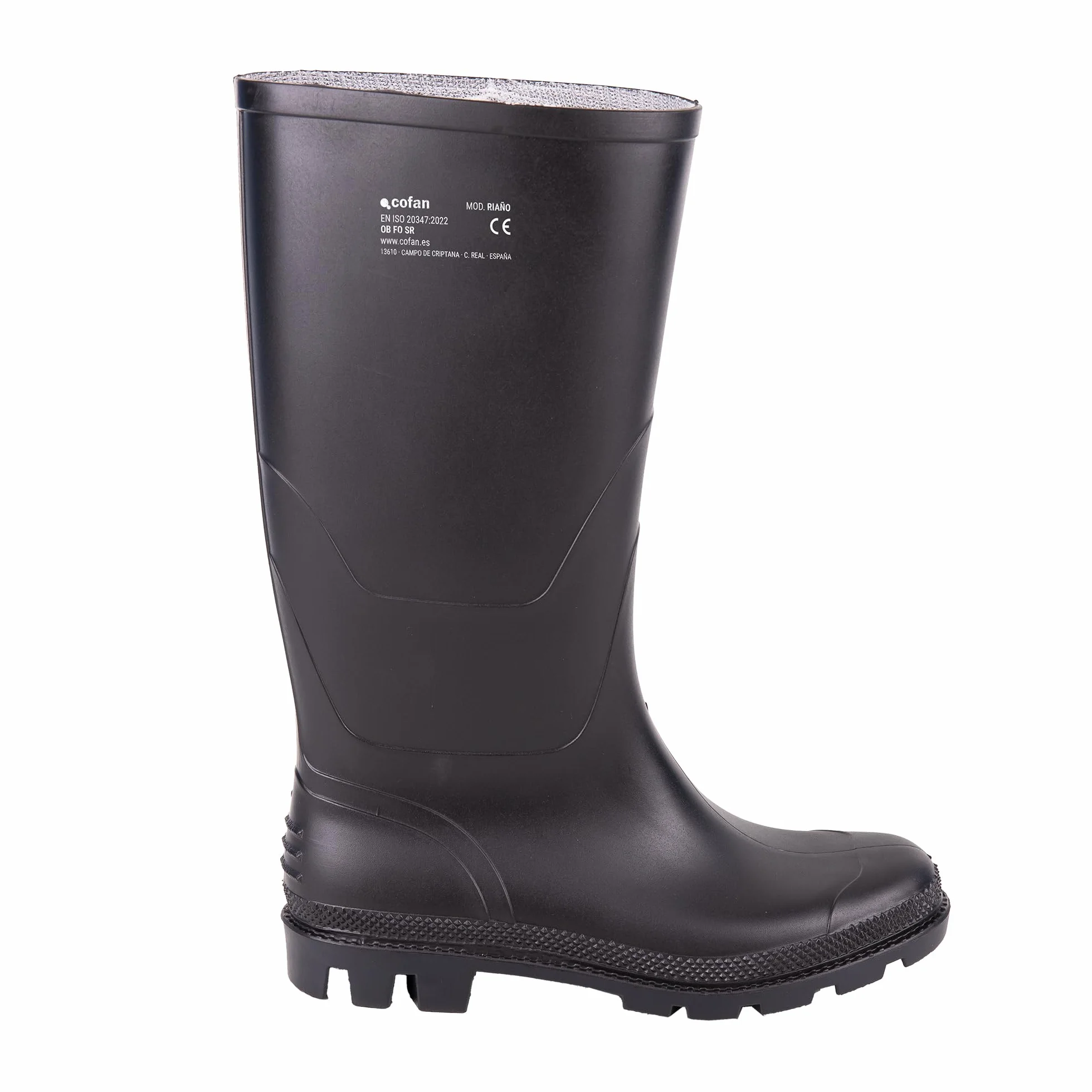 Cofan Botas de agua con caña alta | PVC | Negro | Resistentes al agua, aceites y grasas