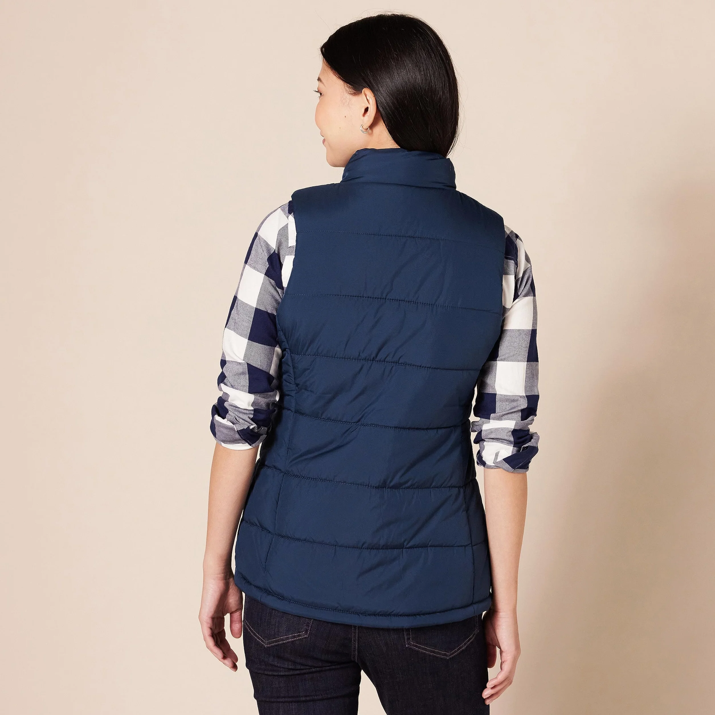 Amazon Essentials Mujer Chaleco Acolchado Cremallera Peso Medio