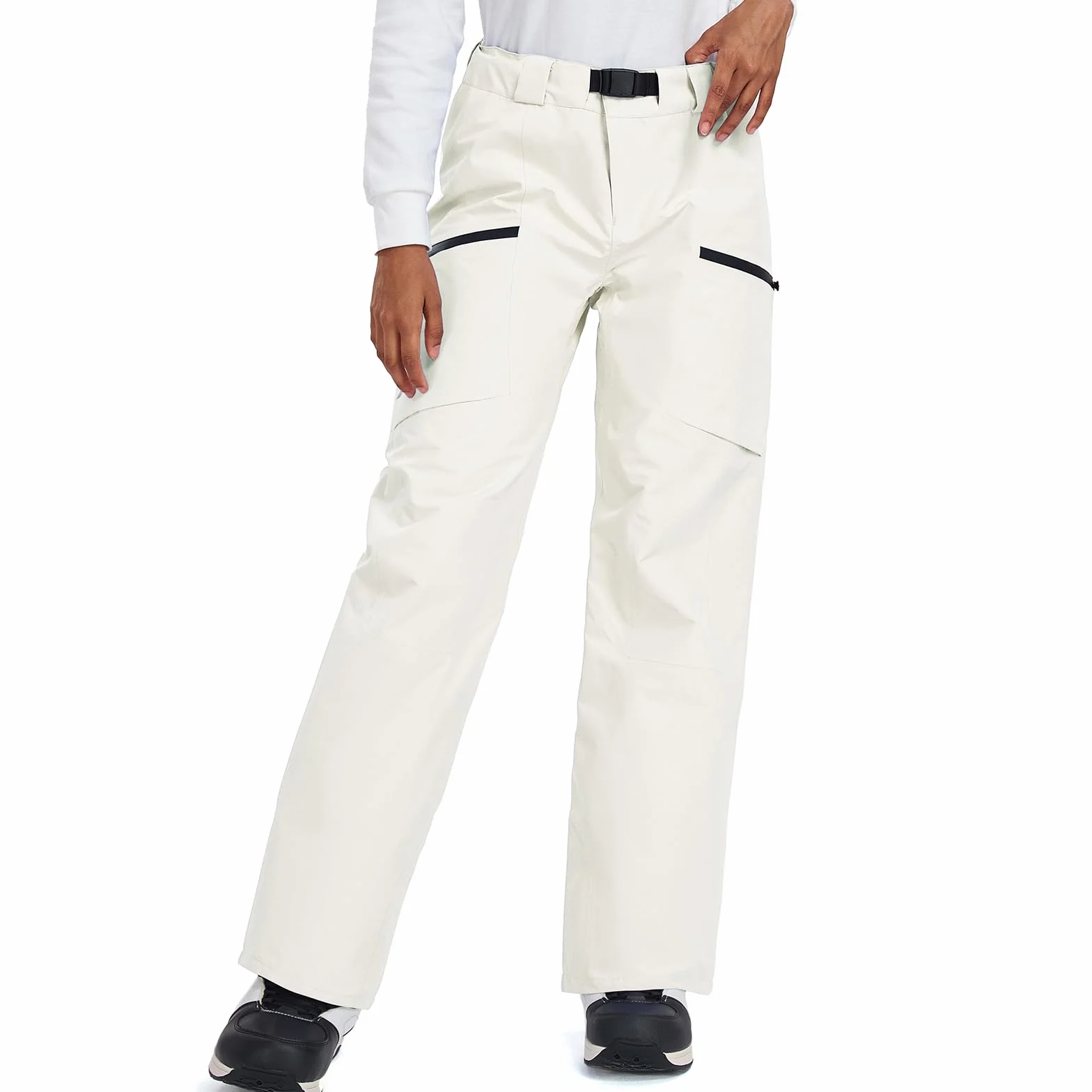 Pantalones de esquí para mujer impermeables resistentes al viento transpirables cálidos