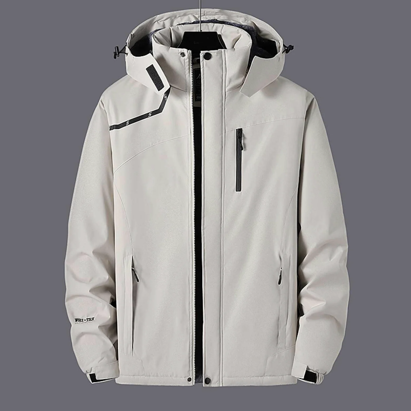 Chaqueta Impermeable Hombres Chubasquero Cortaviento Detalles Reflectantes - Chaqueta Trench Deporte Transpirable Waterproof Reutilizable Cortaviento Ligero con Cremallera - Impermeable con Capucha