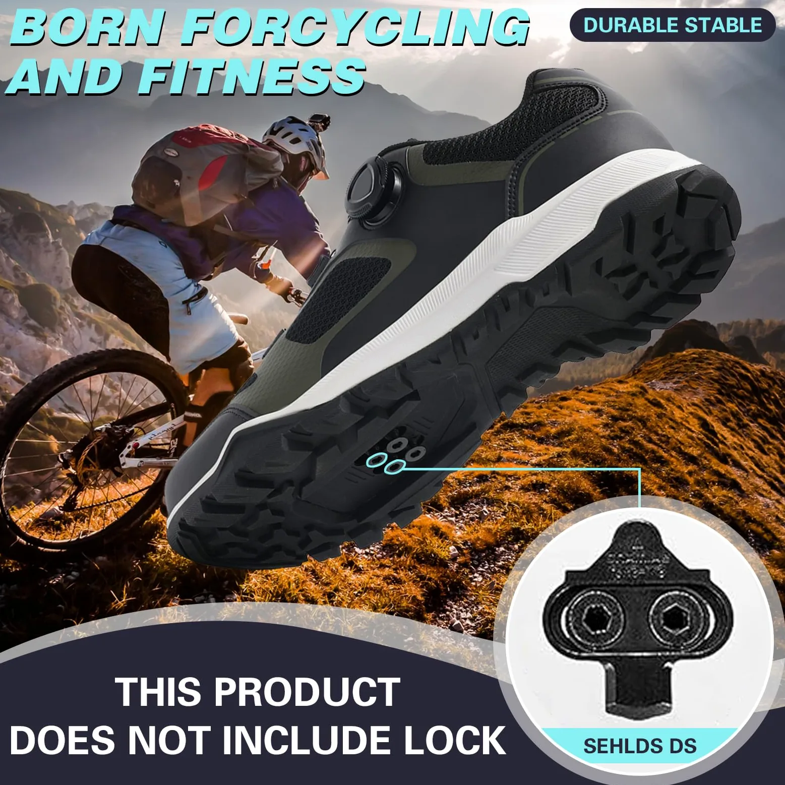 Pro Zapatillas Ciclismo Hombres Mujeres, Unisex Zapatos Bicicleta de Montaña Compatibles con Todos los Pedales SPD, Botas Bicycle MTB para Exteriores