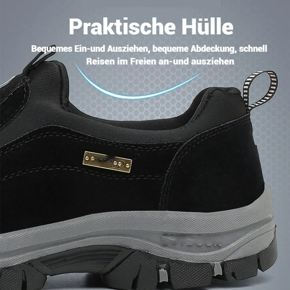 Zapatillas de senderismo para hombre, con forro polar, impermeables y antideslizantes, ligeras, cómodas, transpirables, para senderismo, senderismo