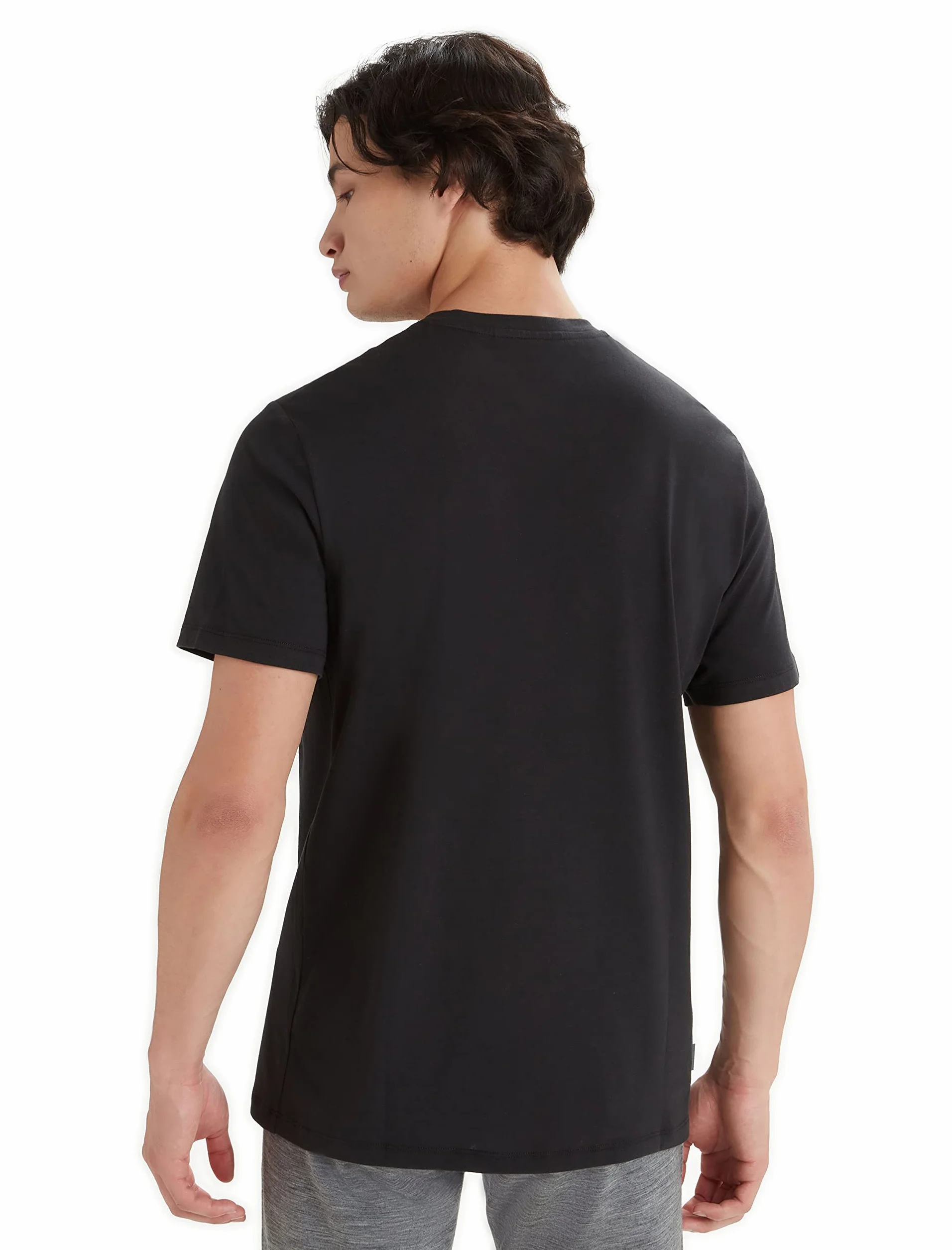 Icebreaker Camiseta Tencel Lyocell Algodón SS para Hombre - Uso Diario, Aventura, Gimnasio y Entrenamiento