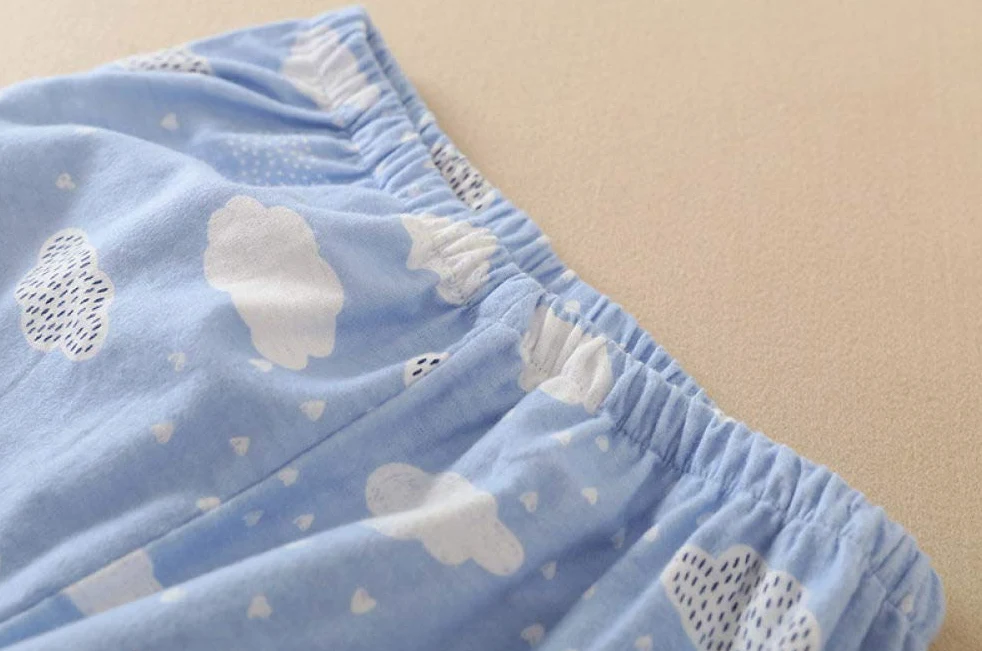 Conjunto De Pijamas De Mujer,Conjunto De Pijamas Suaves Con Estampado De Nubes Tejidas Conjuntos De Salón Con Botones Y Bolsillos En La Parte Superior Y Pantalones Pjs Set Ropa De Dormir De Manga La