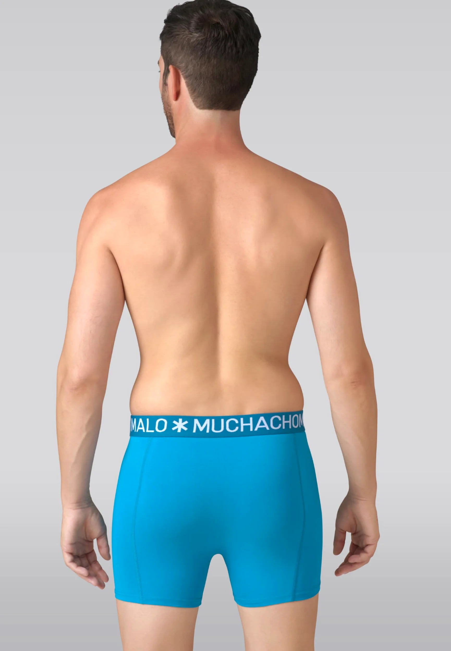 Muchachomalo Calzoncillos para Hombre, Ropa Interior Lisa de Algodón para Hombre, Pack de 4 Unidades, Bóxers Lisos de Corte Clásico con Cintura Elástica