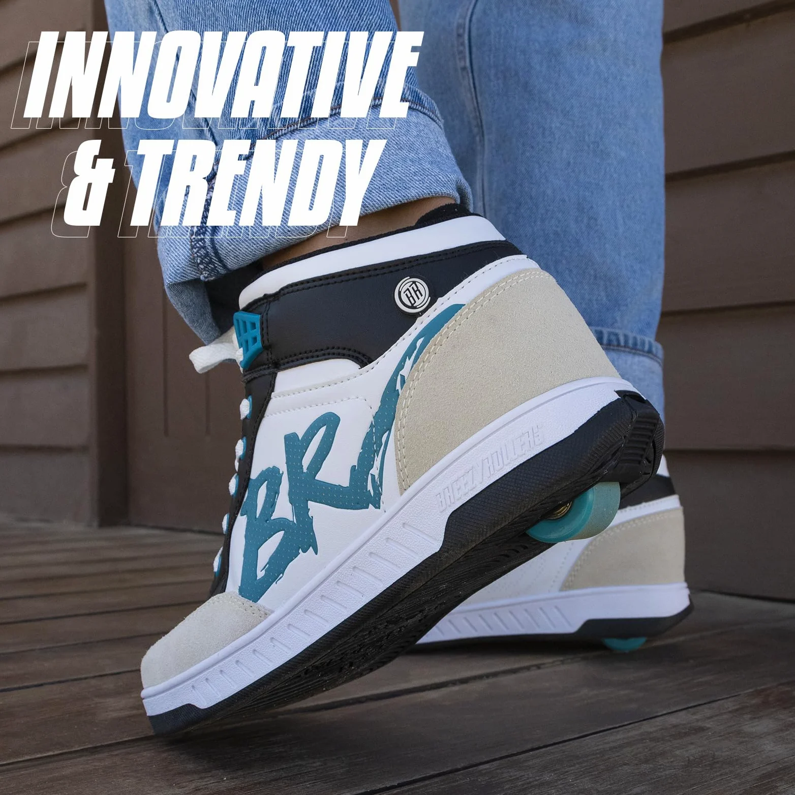 Breezy Rollers Zapatos con Ruedas para Niños | Zapatillas-Patines Infantiles | De Zapatos Callejeros a Patines en Segundos | Sistema de Clic Patentado | Zapatillas con Ruedas para Niñas y Niños