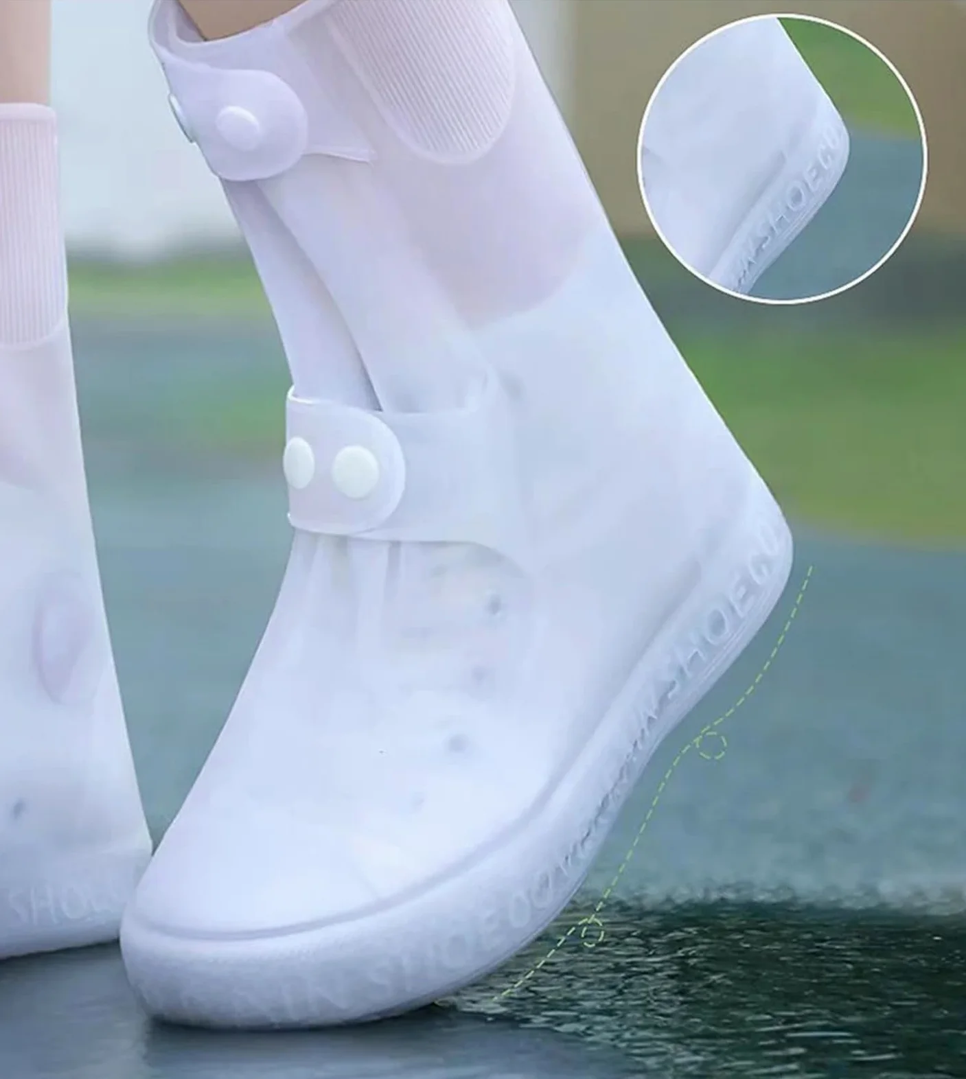 3 pares de cubiertas for zapatos lluvia impermeables antideslizantes Botas for exteriores resistentes al desgaste for mujeres y hombres para Protección