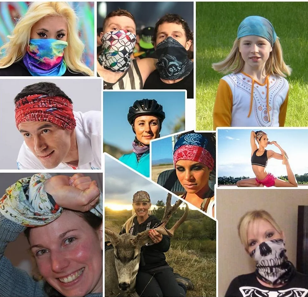 SLOSH Bandana Cintas Pelo Deporte Hombre Mujer Ciclismo Yoga Elastica Pañuelos Cabeza UV