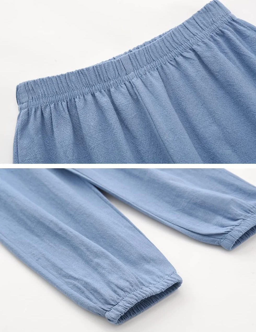 Pantalones de lino para niños 2-7 años harén verano