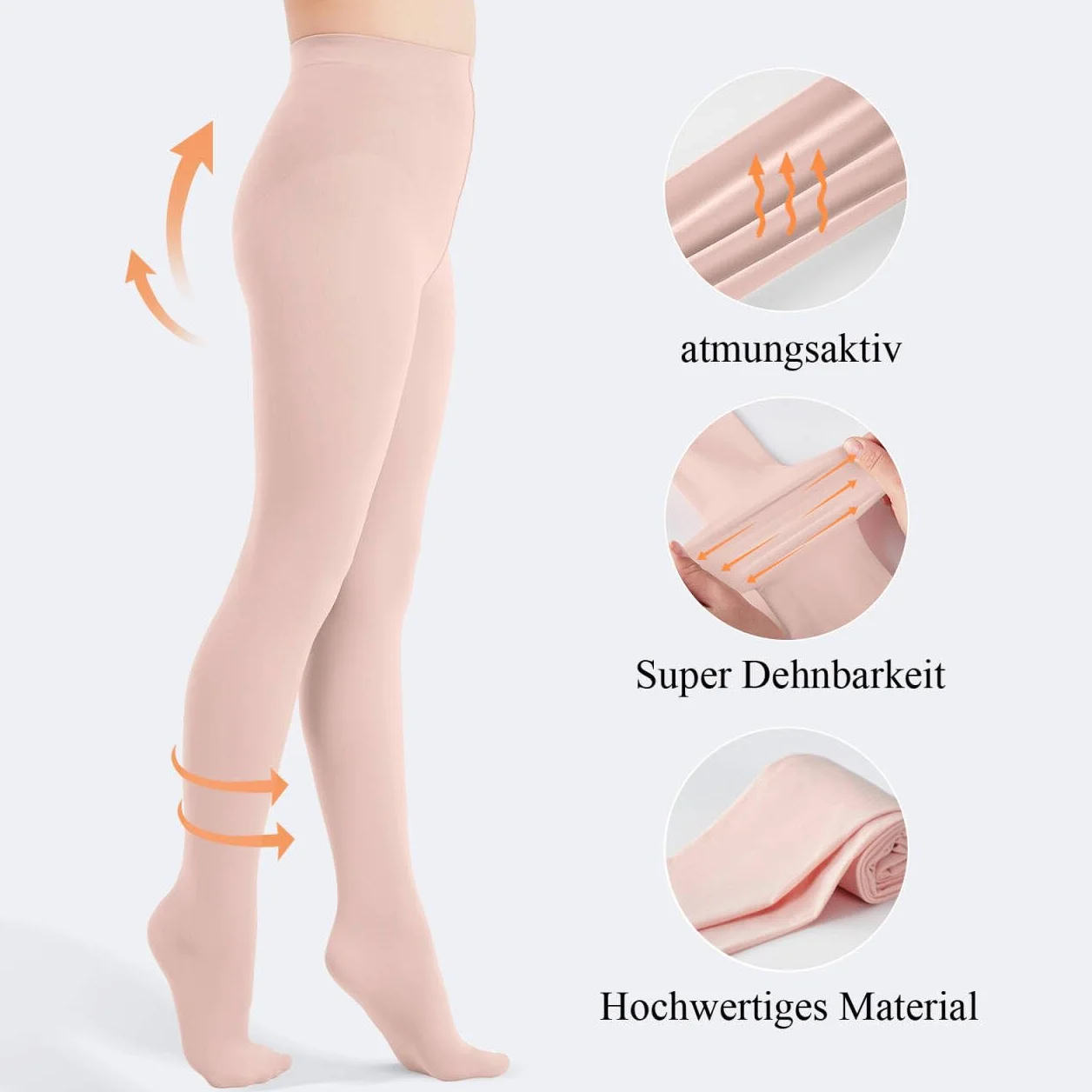 CozyWow Medias de ballet para niña 60 den semiopacas microfibra pie