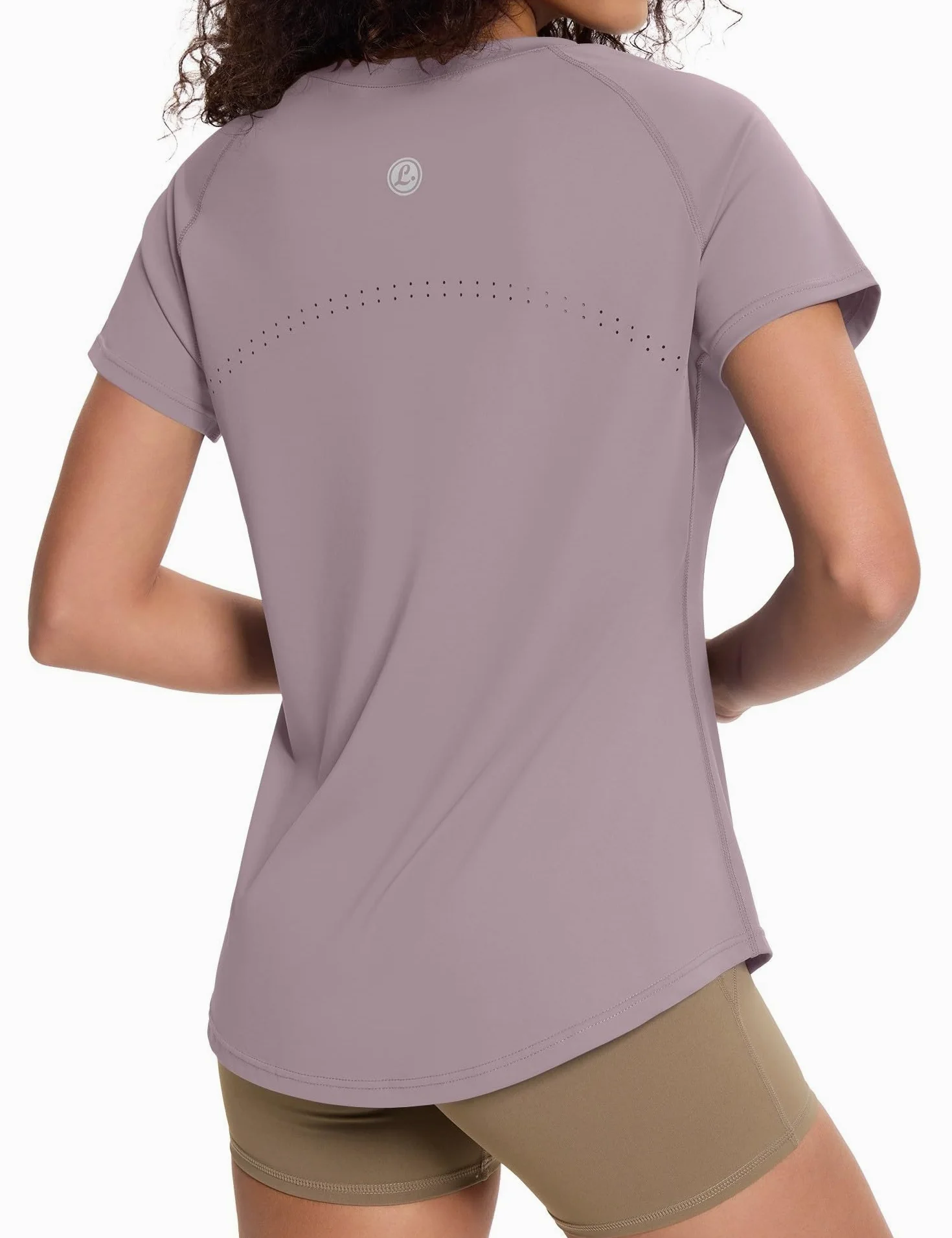 Loovoo Camisetas de entrenamiento para mujer, holgadas, transpirables, de secado rápido, para gimnasio, atlética