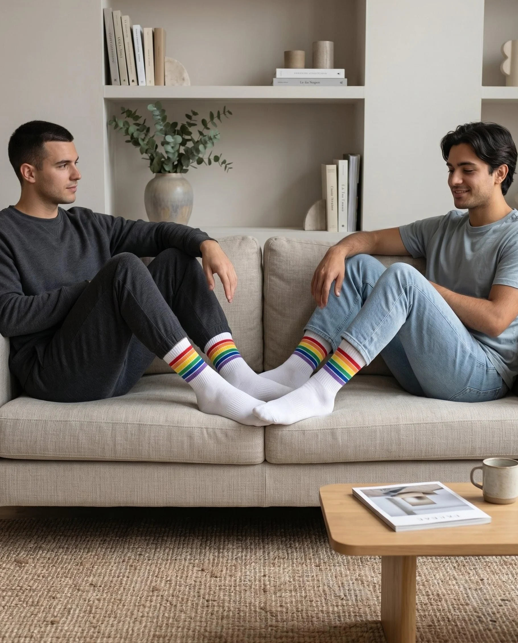 Calcetines Pride Sport Premium Unisex - Calcetines Deportivos de Algodón con Bandera Arcoíris LGTBI - Accesorios Cabalgata Orgullo LGTBQ+ para Hombre y Mujer