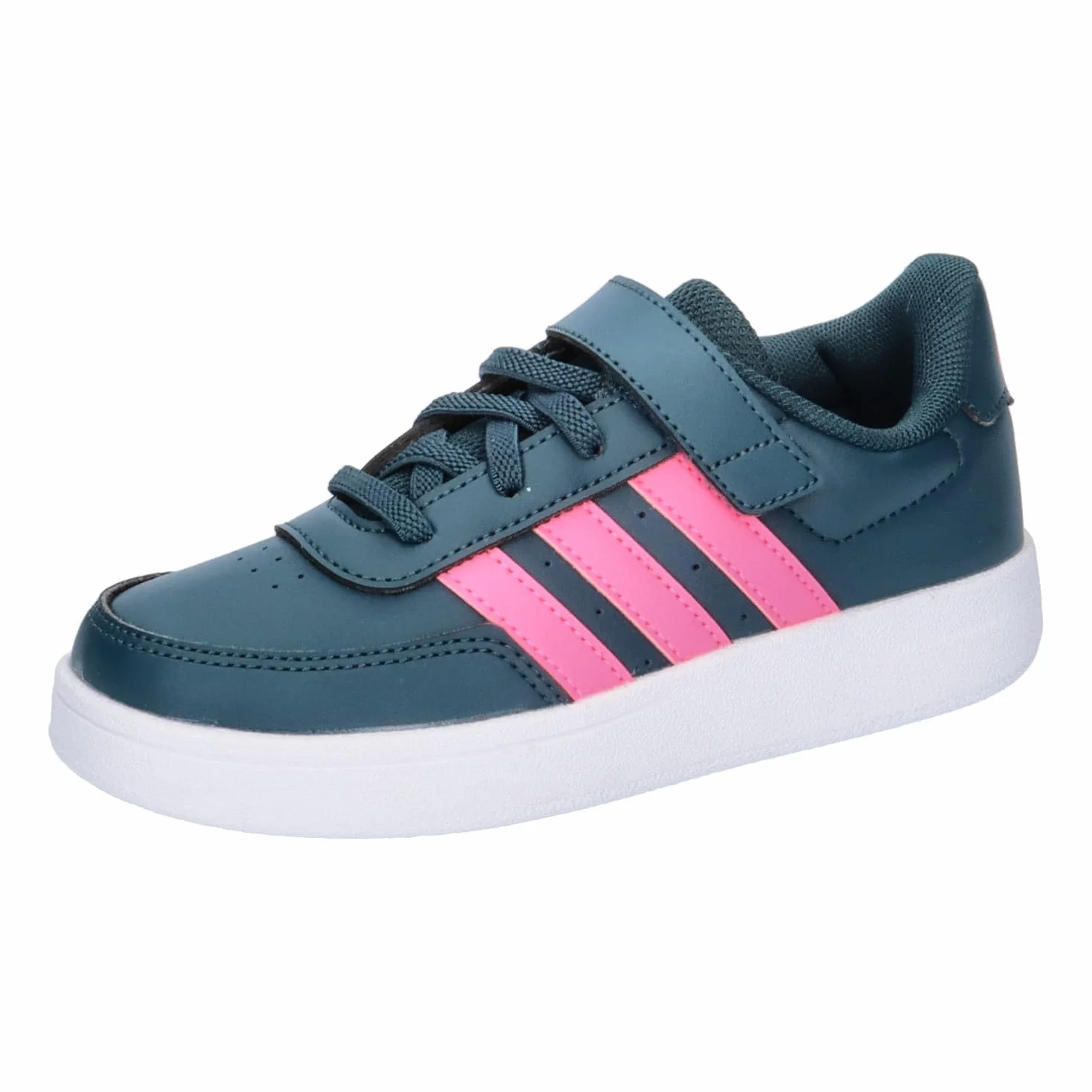 adidas Breaknet Lifestyle Court Elastic Lace Top Strap Shoes, arctic night/lucid pink/Cloud white, 38 EU