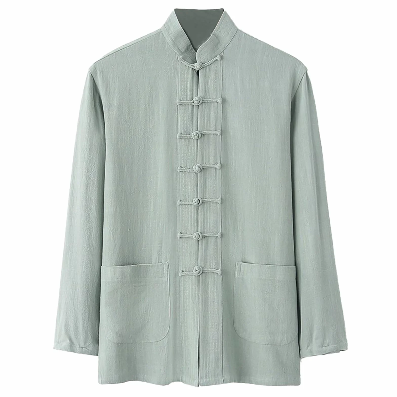 Traje de hombre estilo chino tradicional kung fu tai chi wushu clásico tangzhuang manga larga camisa y pantalones de entrenamiento uniforme primavera otoño ocio ropa