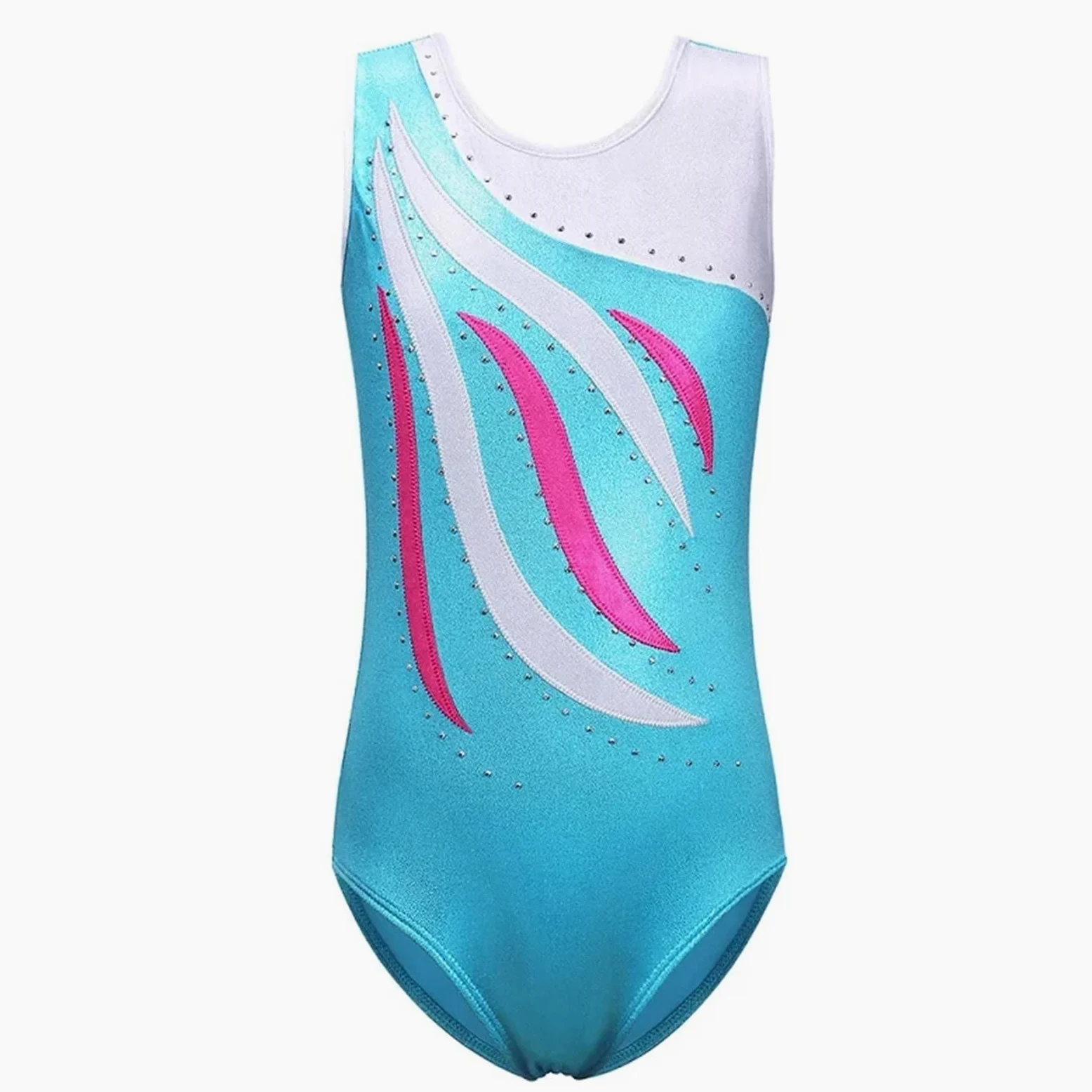 Maillots de Gimnasia Niños pequeños adolescentes Ballet patín gimnasia leotardo niñas niño traje de baile mono gimnástico acrobacias atléticas for niños para Niña ( Color : B179 LightBlue , Size : 12A