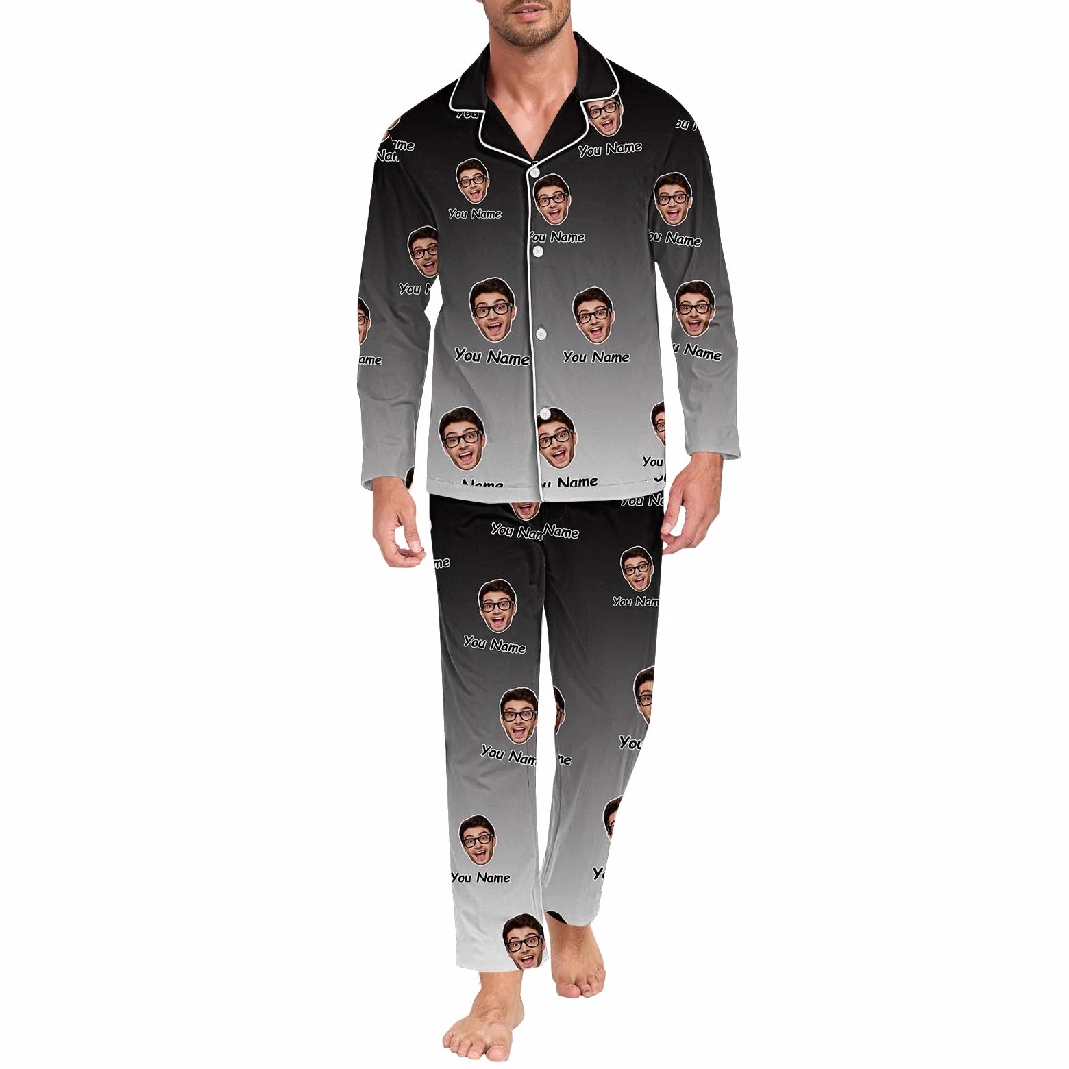 Generisch Pijama para hombre camuflaje pantalones divertidos para hombres mujeres parejas a juego unisex nombres personalizados pijama hombre