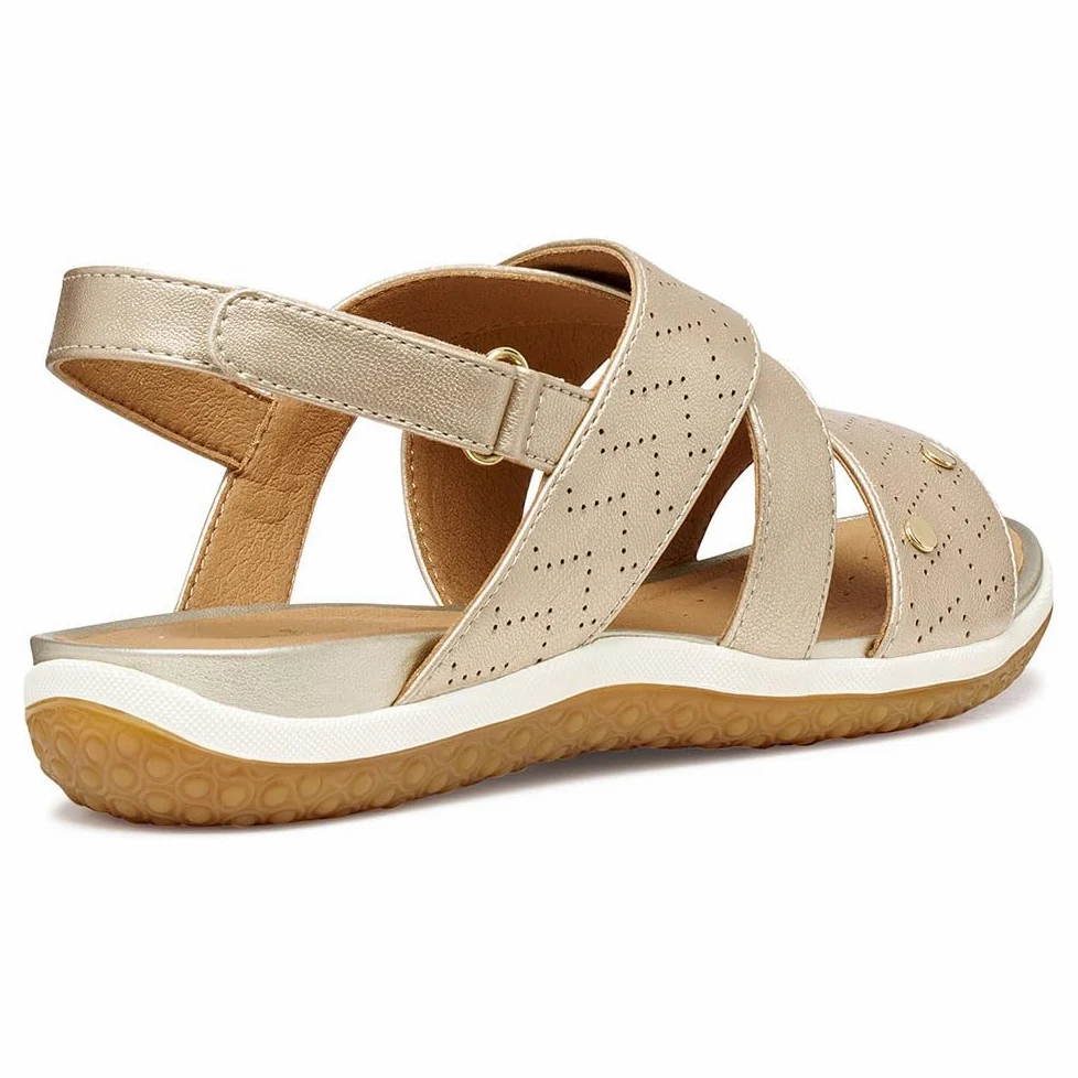 Geox D Sandal Vega B, Sandalia Plana Mujer