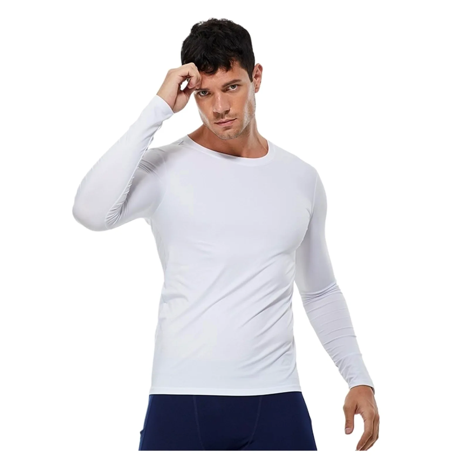 Camiseta de compresión for Correr for Hombre, Deportiva Manga Larga Ajustada for Entrenamiento, Camisetas for Trotar, Ropa for Gimnasio, Secado rápido