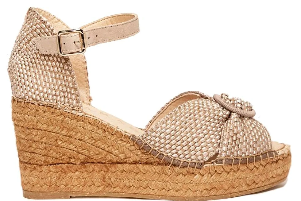 Alpargatas de cuña Media Alhamas Amapola 06900RY5D en Color Taupe - Mujer