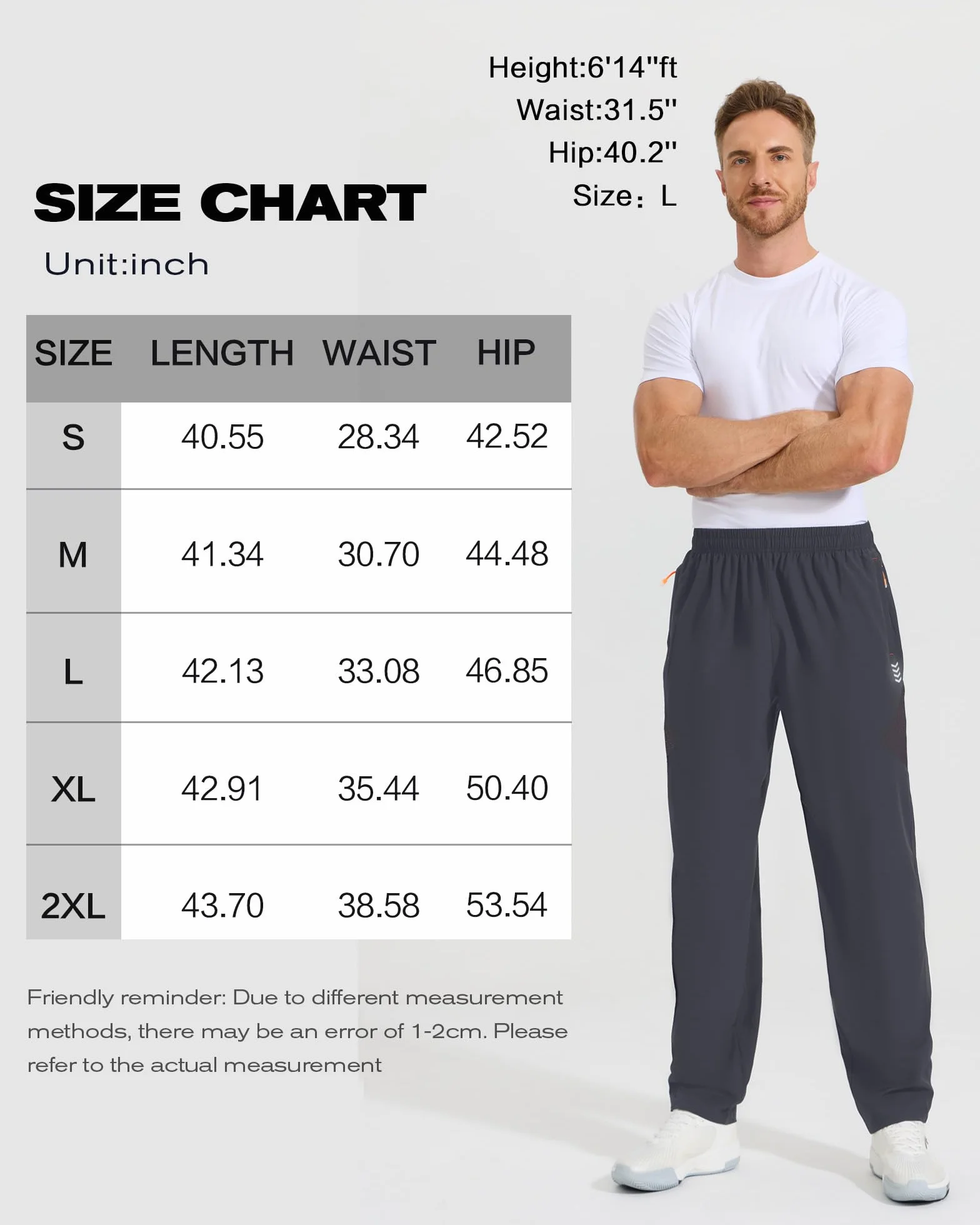 Pantalones Deportivos para Hombre Cintura Elástica Cordón Bolsillos Cremallera