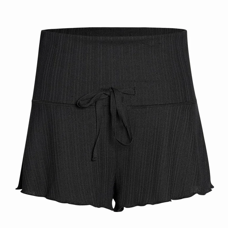 Chaqueta de Danza Ballet y Pantalones Cortos de Cintura Alta para Mujer con Cordón