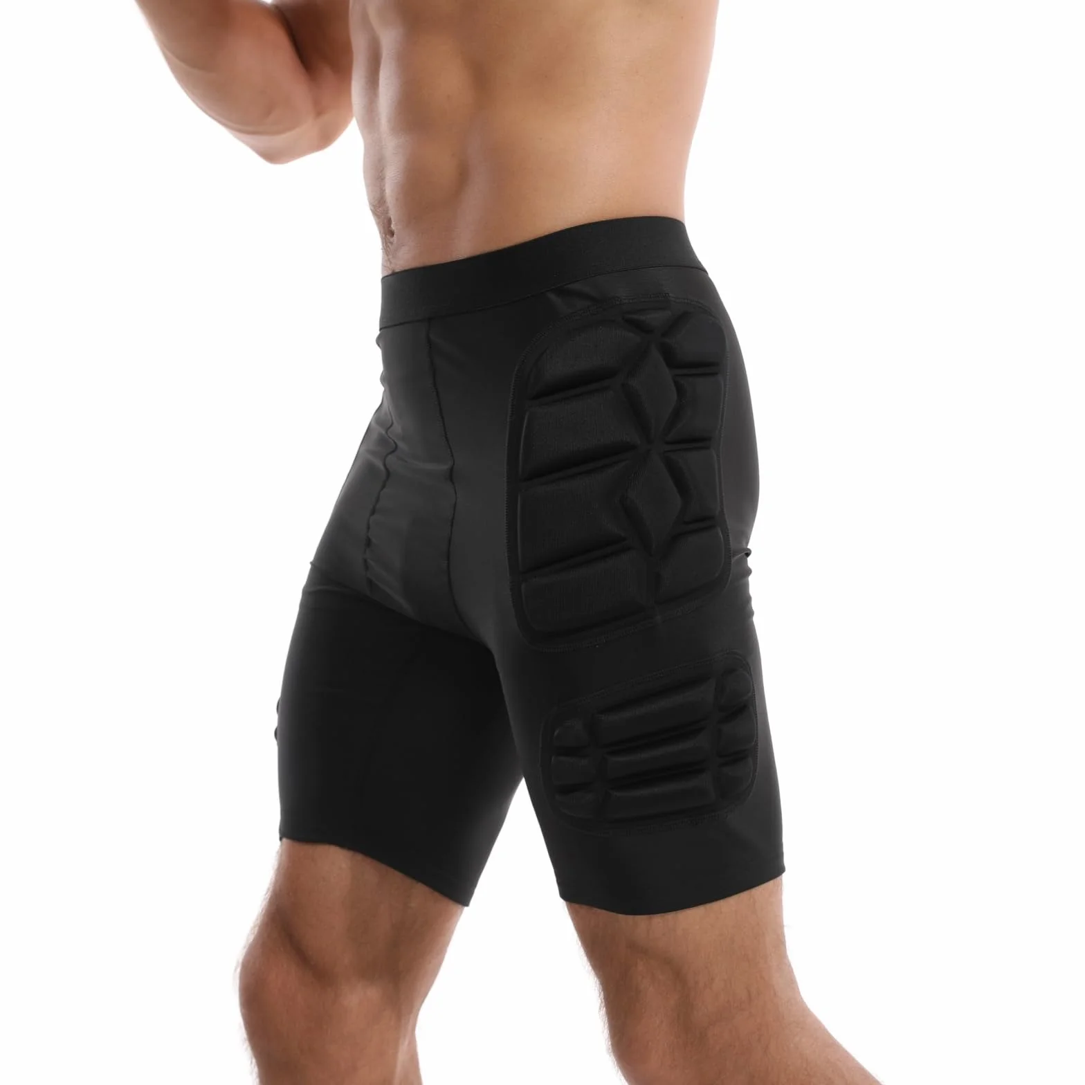 Topeter Pantalones cortos de portero, protectores acolchados para portero, pantalones cortos de compresión deslizantes