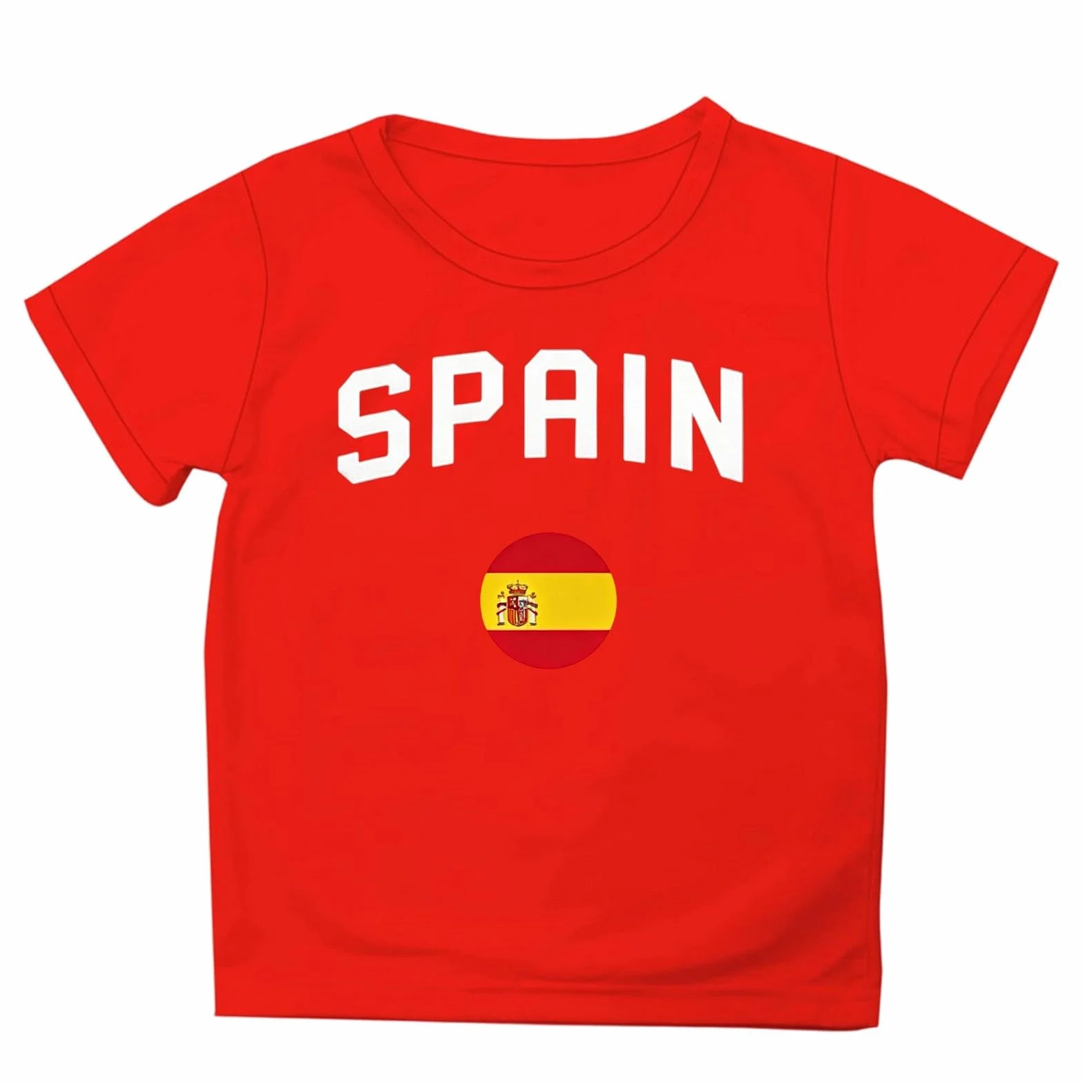 Camiseta Futbol EspañA,Camiseta Infantil De Manga Corta con Cuello Redondo para NiñOs Y NiñAs Ropa Juvenil para Aficionados Prenda Ligera E Informal