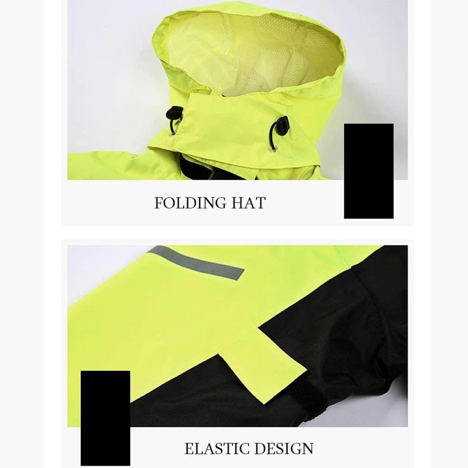 Trajes de Lluvia para Hombres, Mujeres Running Rain Jacket Men's Classic Cycling Rain -impermeal Capas de Poncho Ligero Ligero for al Aire Libre, Acampar, Viajar, Amarillo (Size : S)