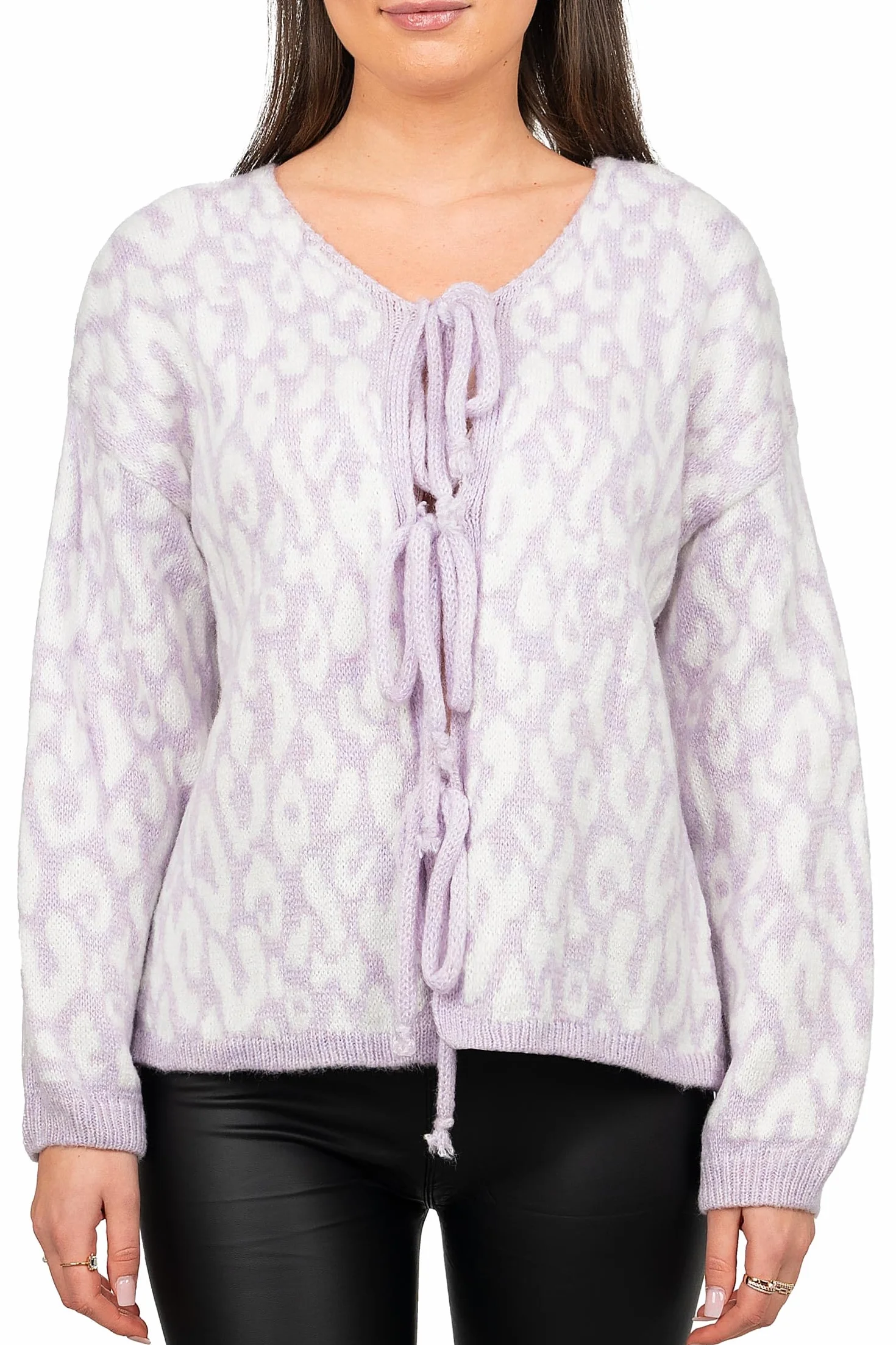 Reichstadt Jersey Cárdigan Oversize Mujer Punto Oficina Uso Diario | Tejido suave, corte amplio, colores combinables, manga larga, estilo casual, entretiempo, otoño, invierno y tiempo libre