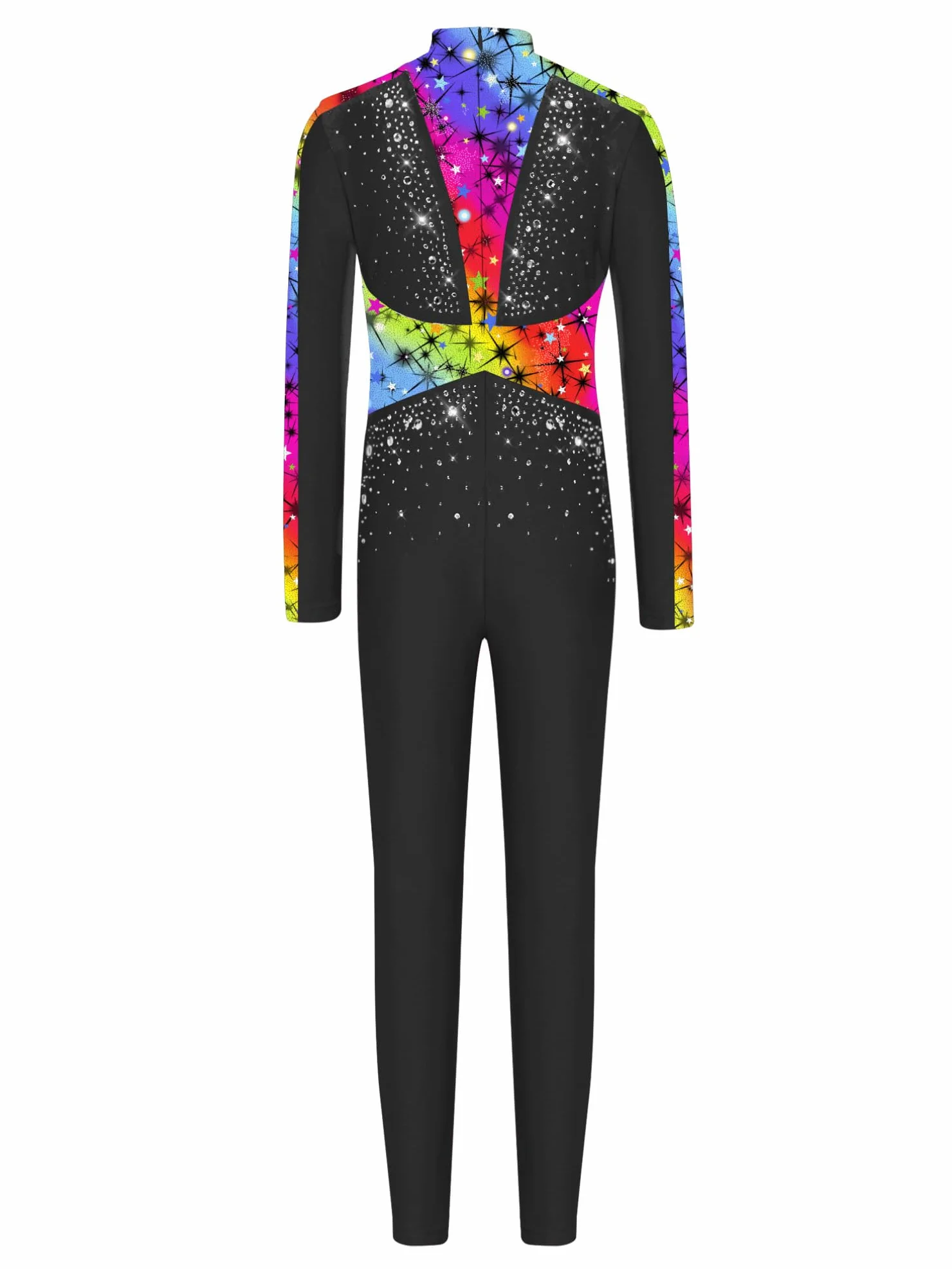 TiaoBug Maillot De Deportivo Gimnasia Para Niñas Mono Brillante De Baile De Manga Larga Traje De Cuerpo Entero Maillot De Patinaje Artistico