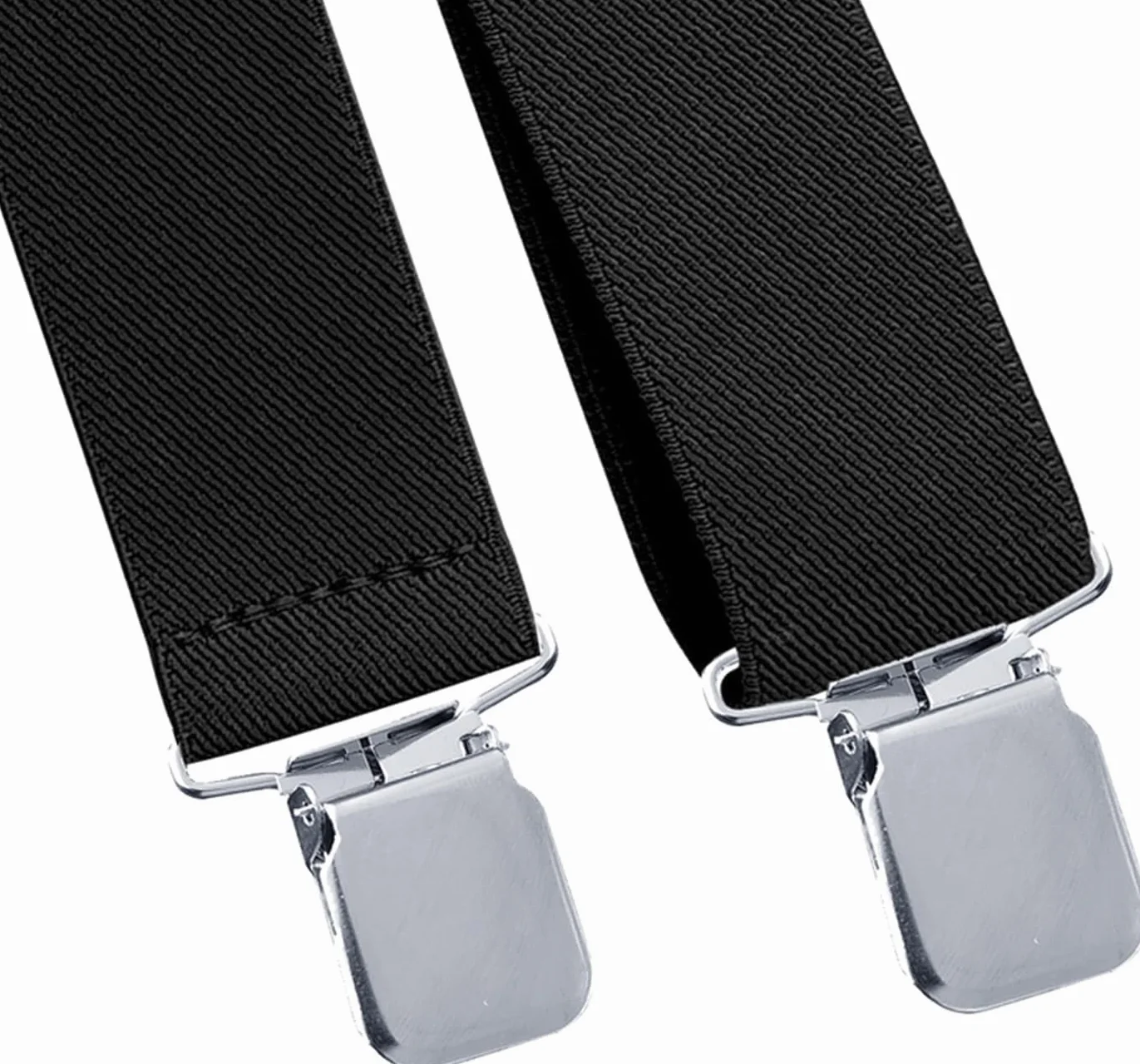 Tirantes, for hombre con hebilla de metal de 4 clips, tirantes ajustables tipo X, diseño elástico