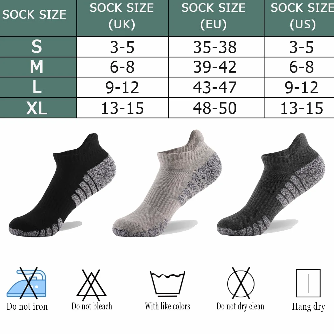 12 pares de calcetines tobilleros con cojín, calcetines deportivos para correr atléticos, calcetines de algodón antiampollas para hombres y mujeres, azul, 12 Pares Azul, 3-5