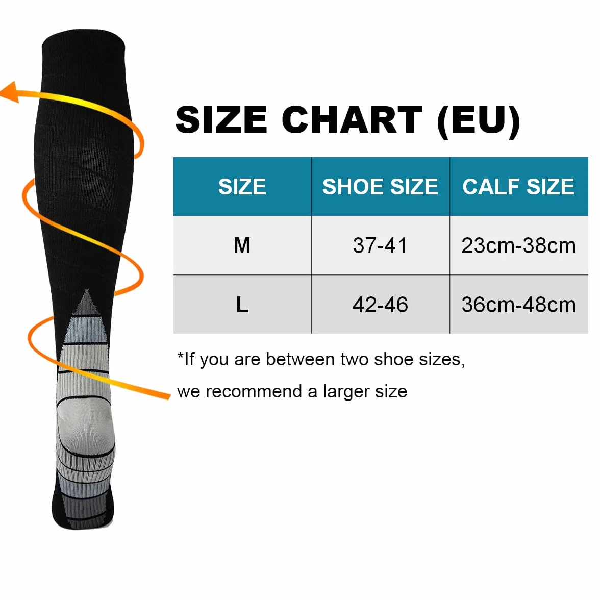 Calcetines de Compresión 3 Pares para Hombres y Mujeres Running Deporte