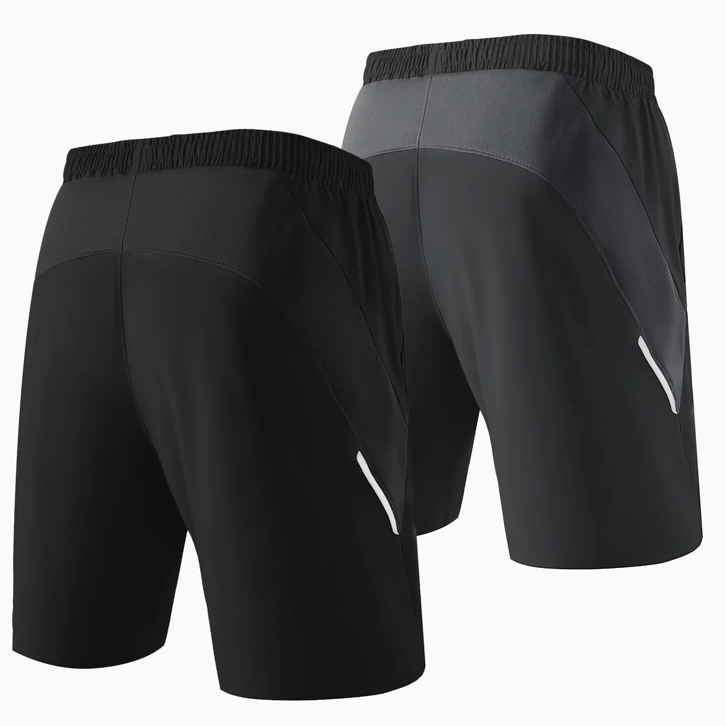 Pantalones Cortos Hombre Running Transpirable Shorts Deportivos Secado Rápido Pantalón Correr con Bolsillo con Cremallera