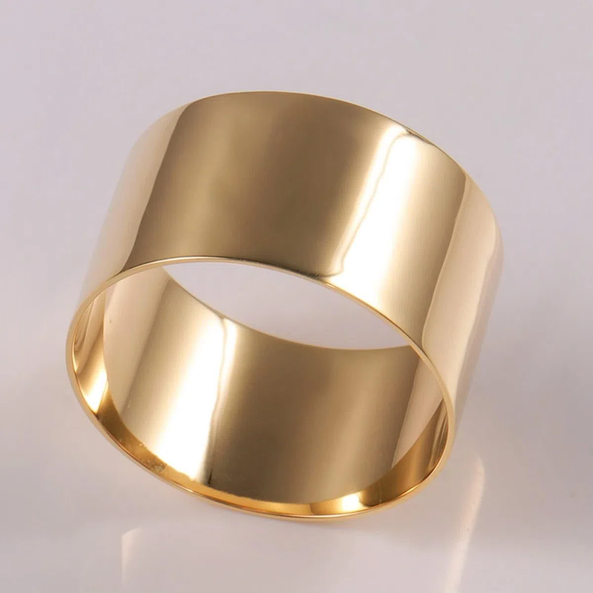 Alianzas de boda, oro amarillo de 9 K/14 K/18 K, ancho 12 mm, bisutería de regalo de cumpleaños