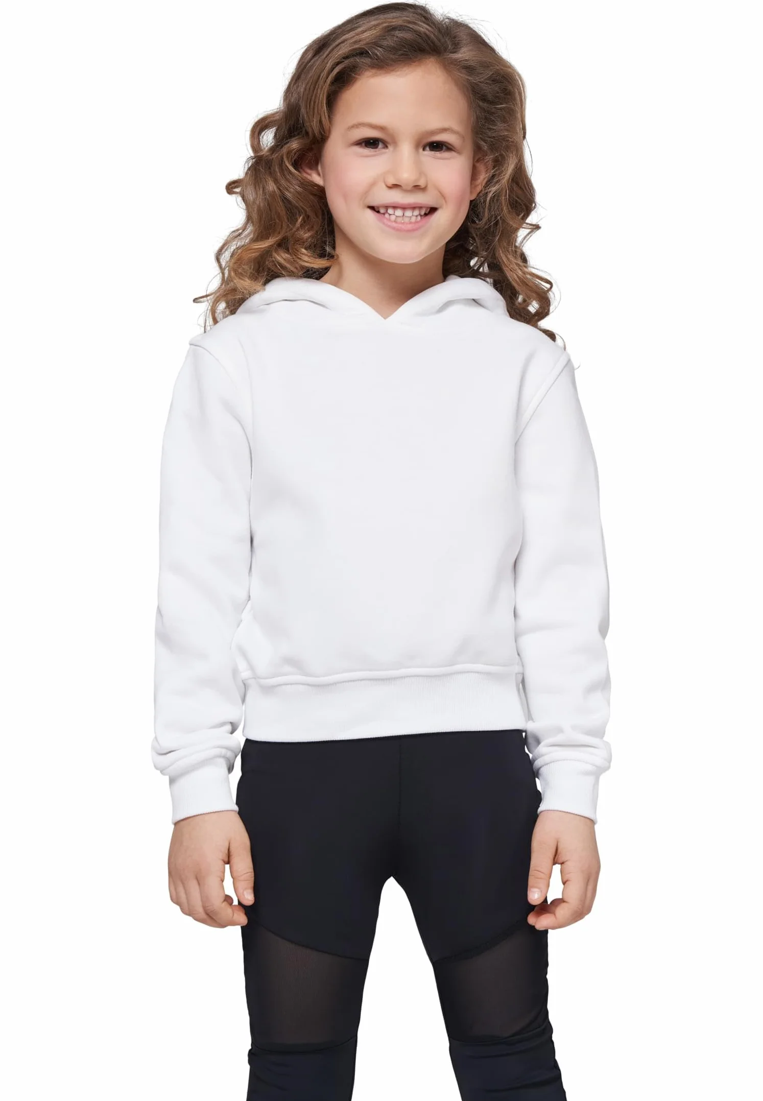 Build Your Brand Girls Cropped Sweat Hoody Sudadera con Capucha Niñas