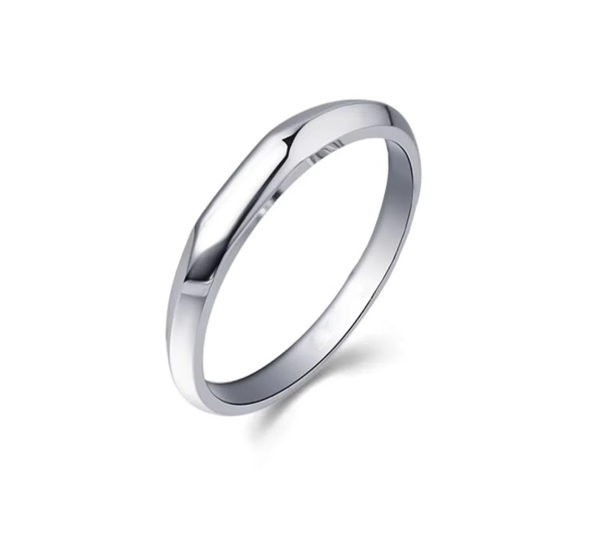 Wycian Anillo Compromiso para Hombre Anillo Oro Blanco Mujer 18 Kilates Plata Polaco Talla 16 Sólido No Chapado Moda para Hermana Graduación Joyas